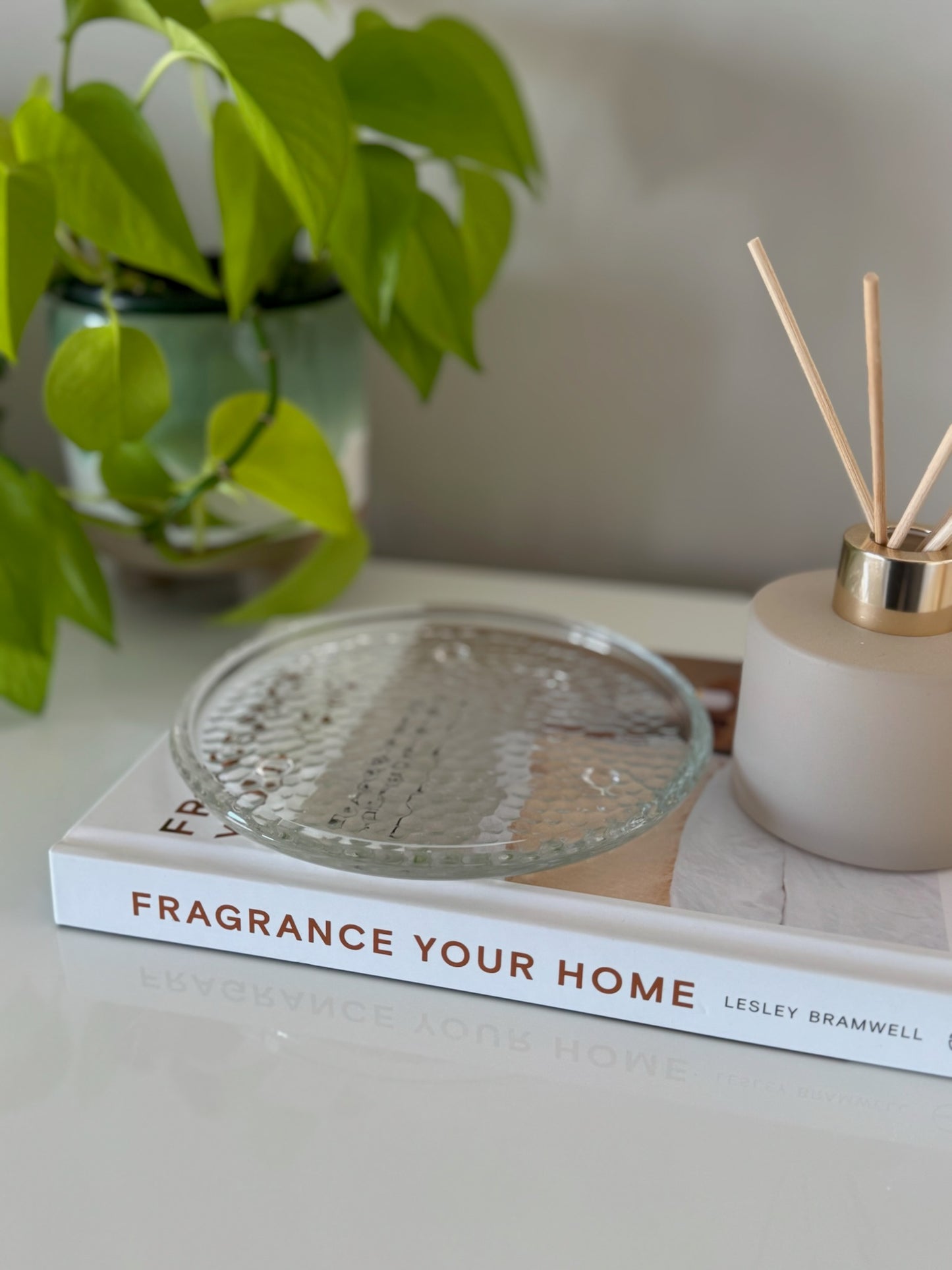 Clear Glass Candle Coaster Tray - Allure Wax Works