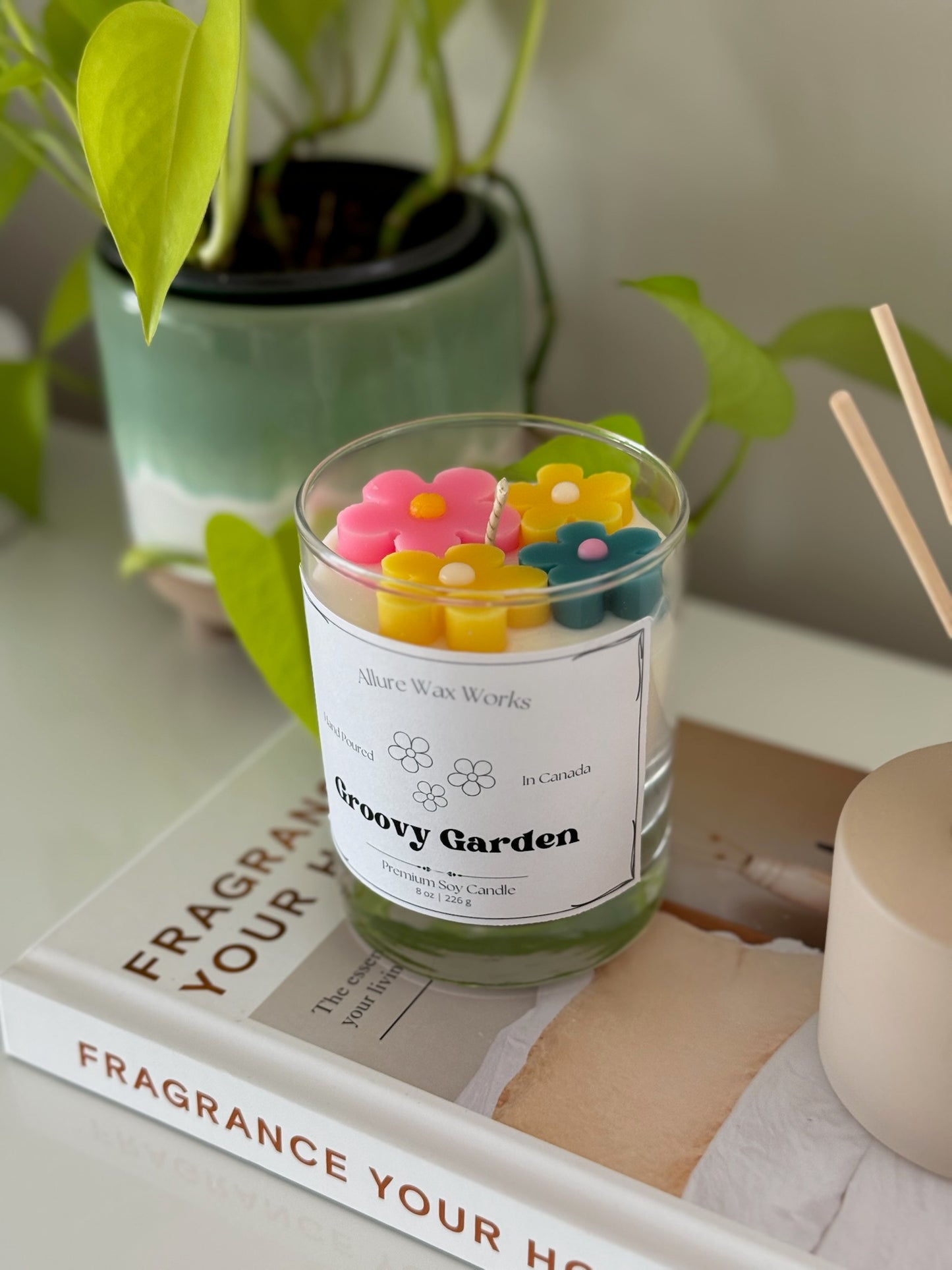 Groovy Garden Container Candle - Allure Wax Works