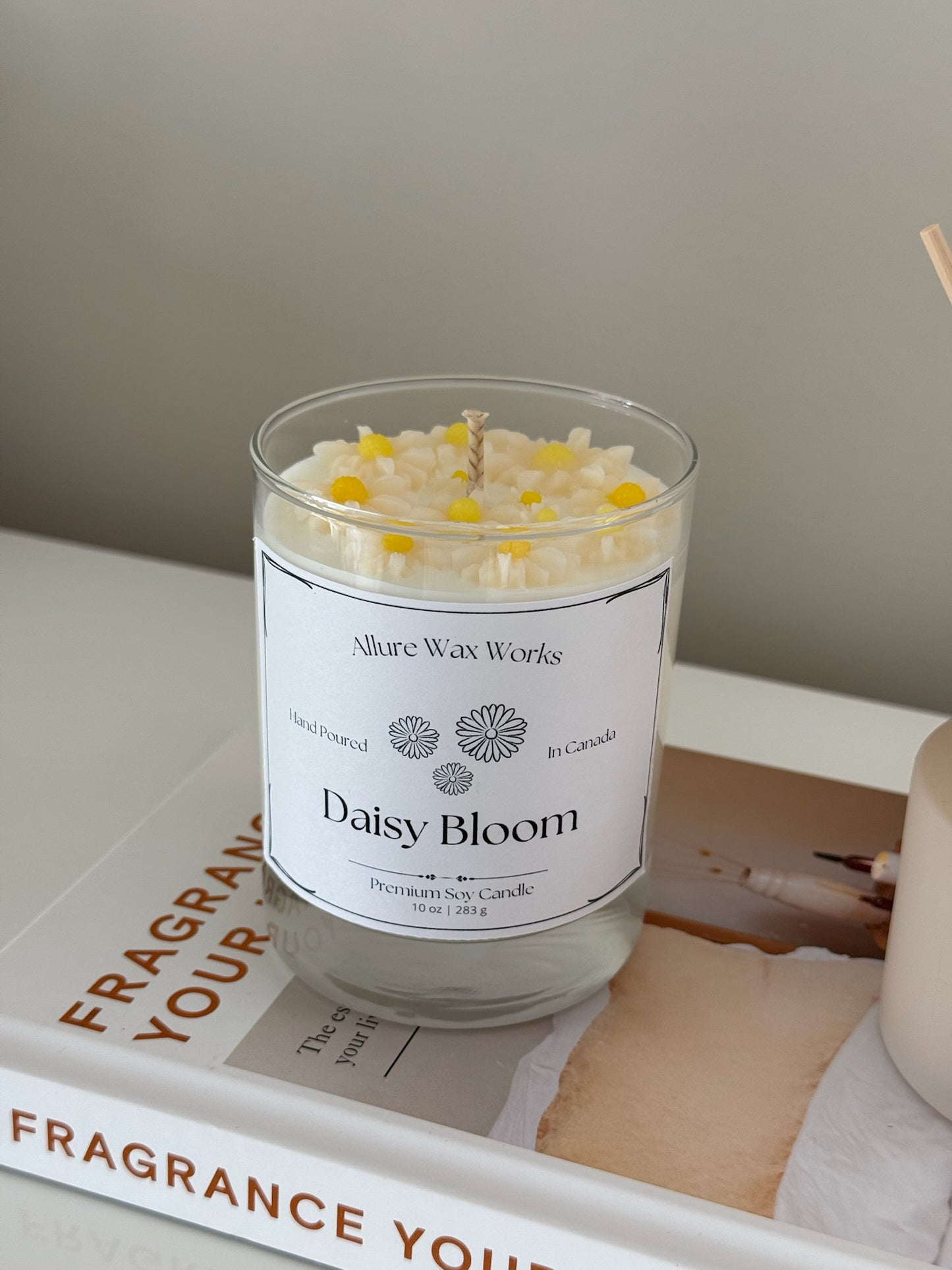Daisy Bloom Container Candle - Allure Wax Works
