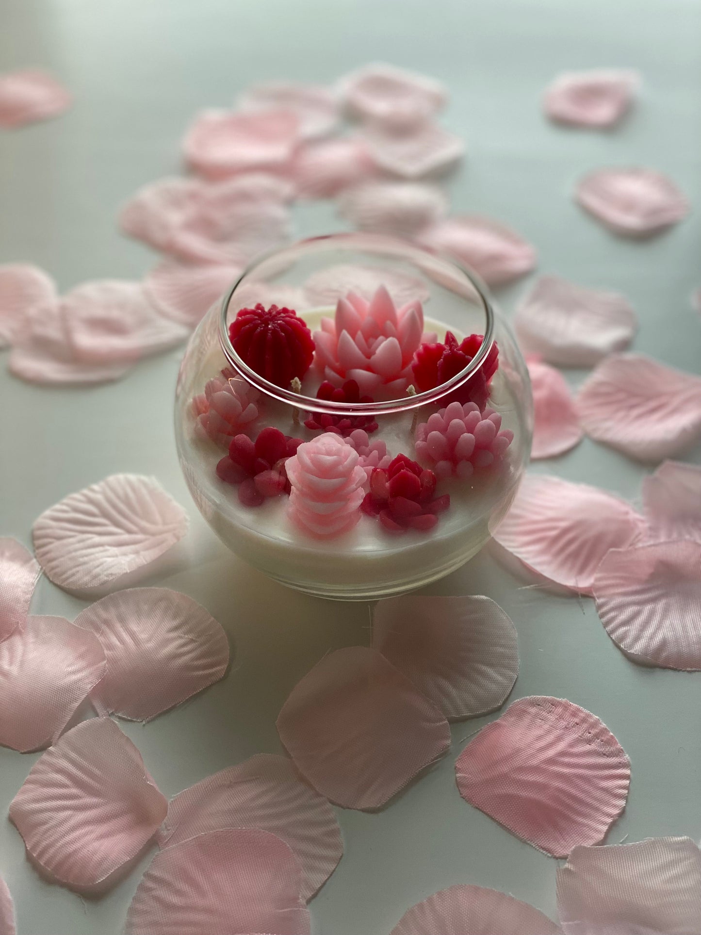 Valentine's Day Succulent Garden Candle