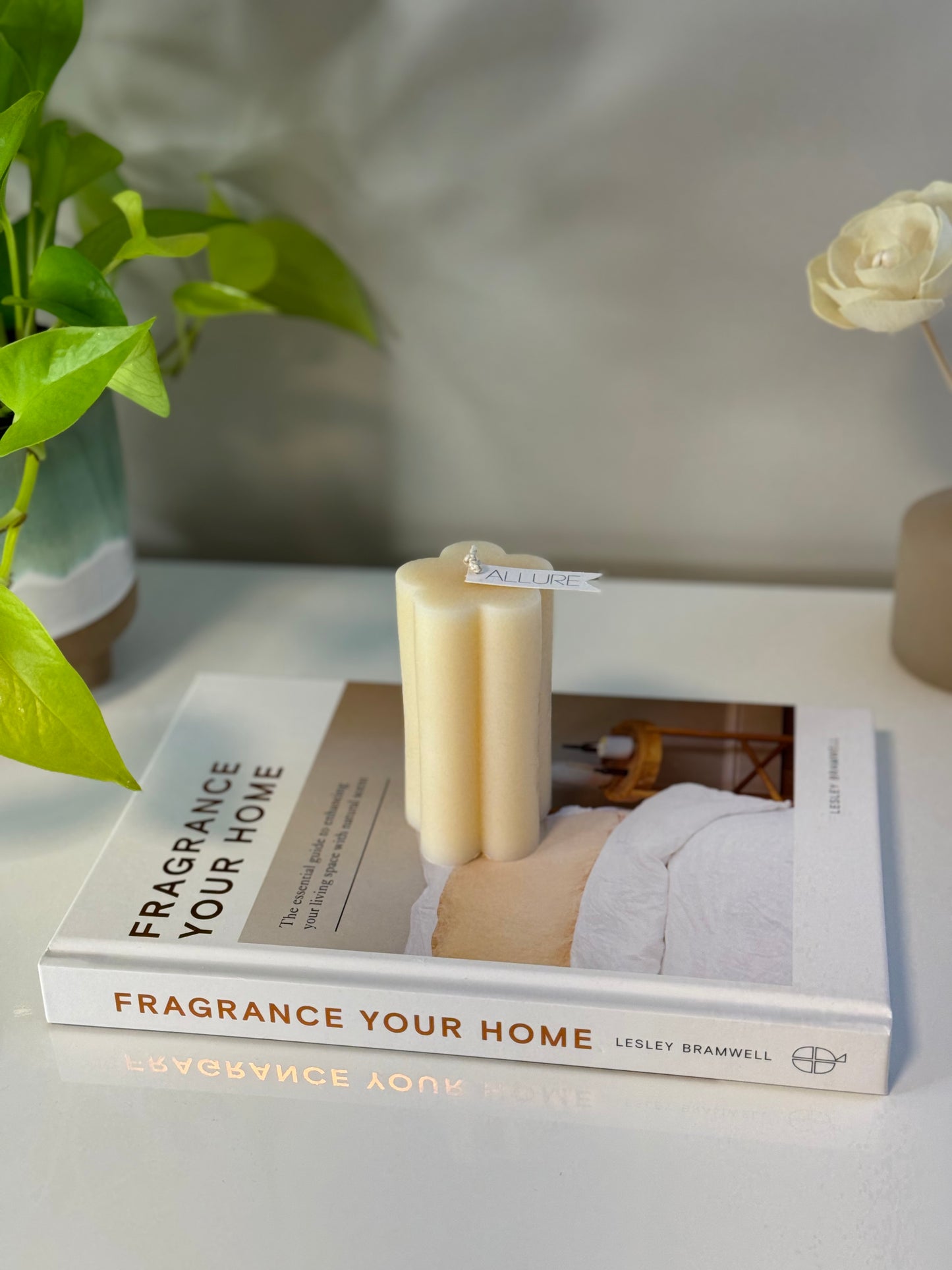 Flower Pillar Candle - Allure Wax Works