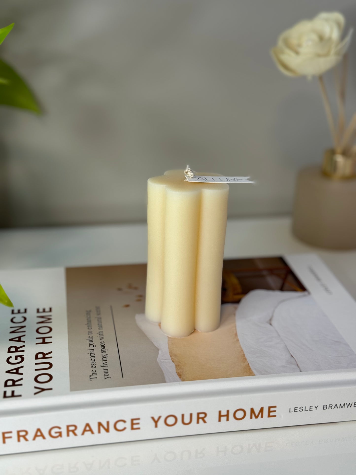Flower Pillar Candle - Allure Wax Works