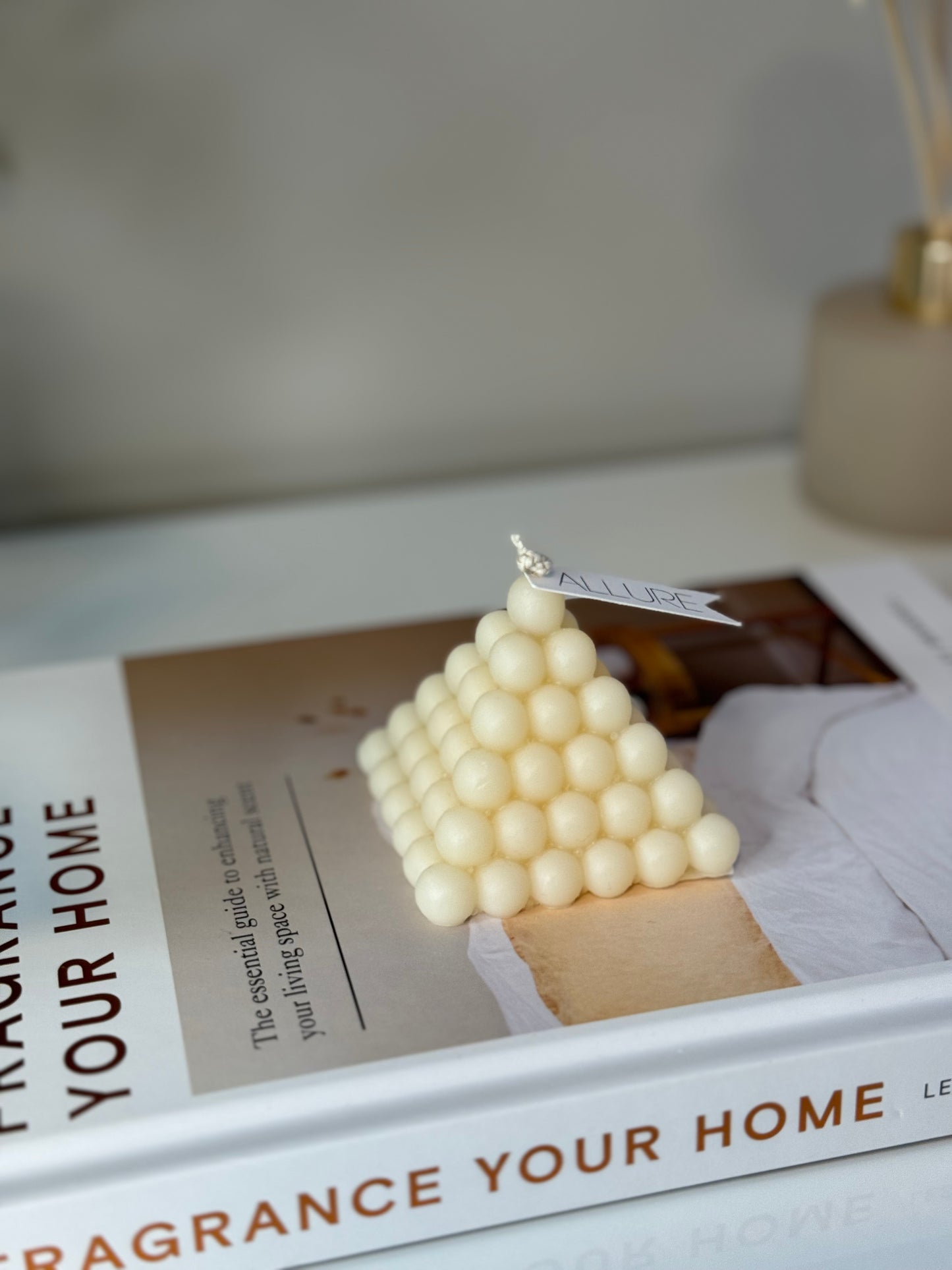 Mini Pyramid Bubble Cube Candle - Allure Wax Works