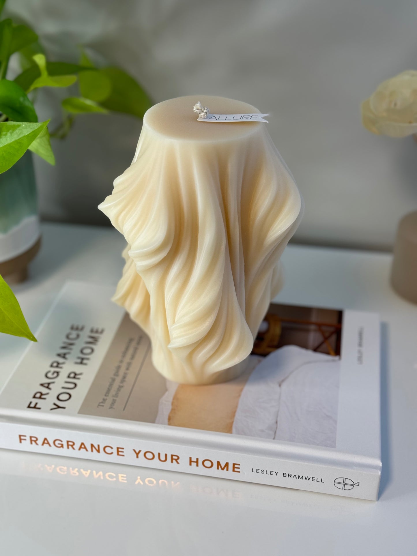 XL Wavy Pillar Candle - Allure Wax Works