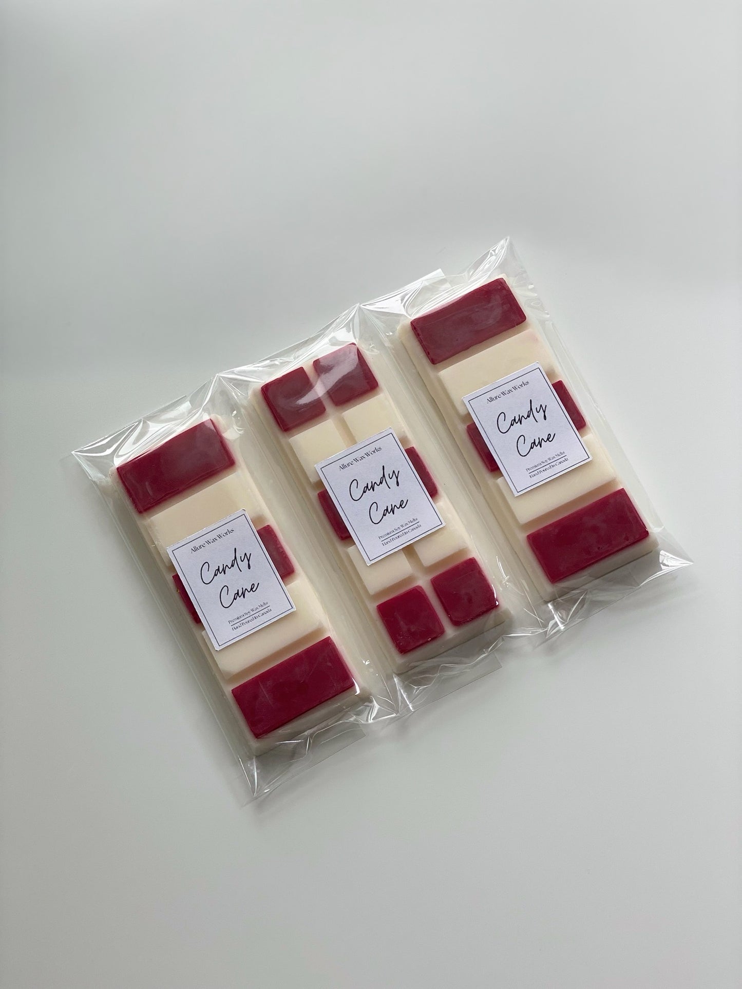 Candy Cane Snap Bar Wax Melts - Limited Edition - Allure Wax Works