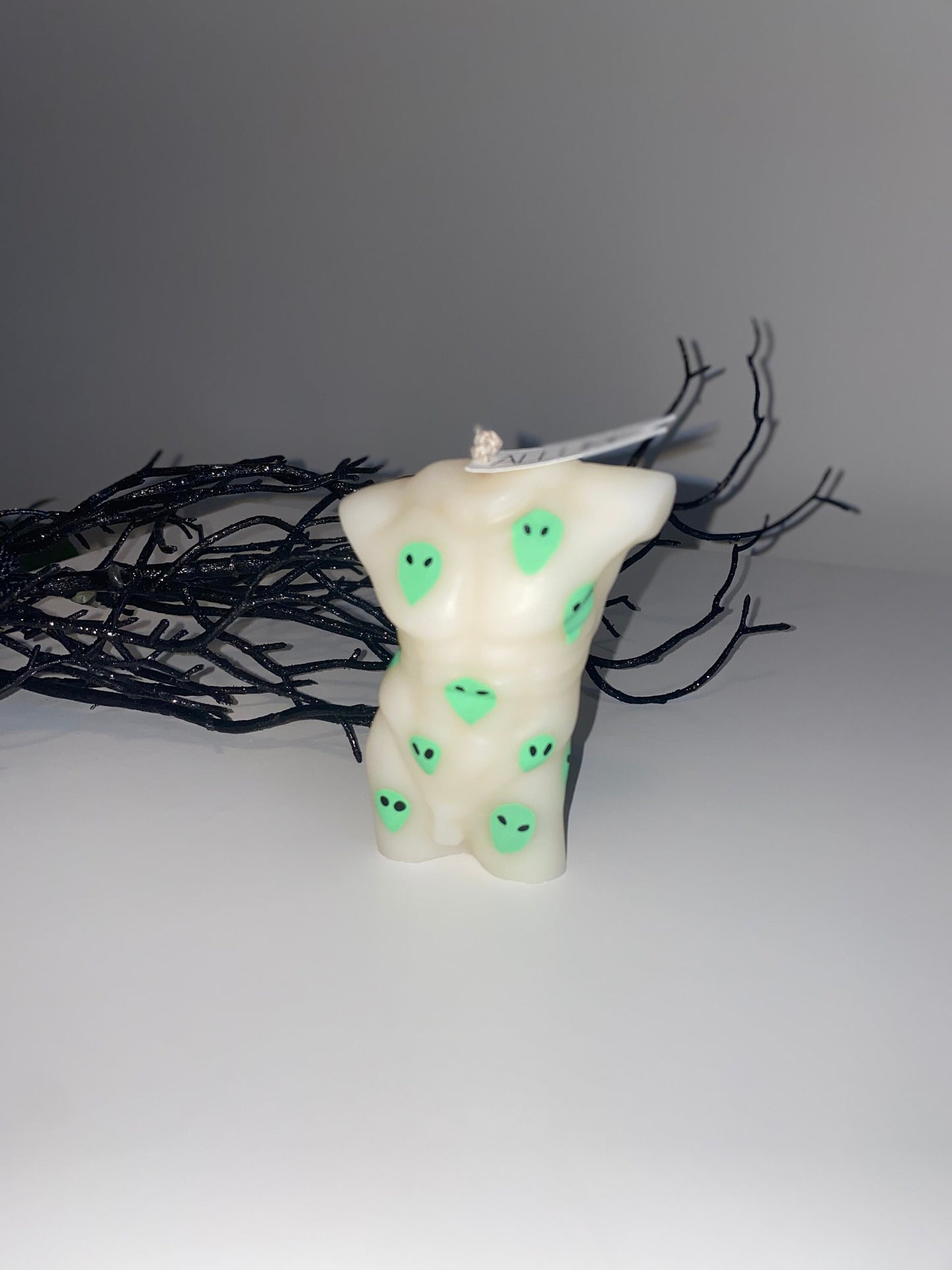 Hand Painted Alien Head Goddess Body Candle - Limited Edition