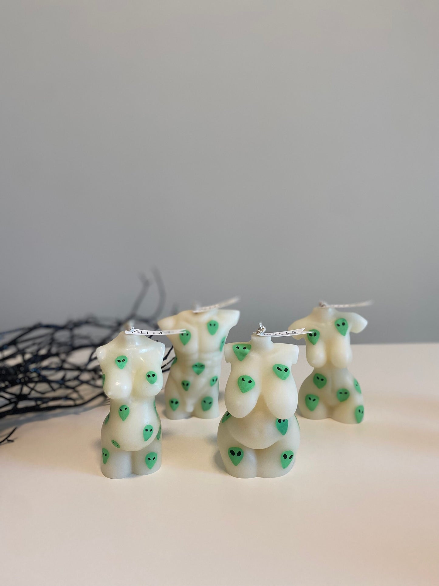 Hand Painted Alien Head Goddess Body Candle - Limited Edition