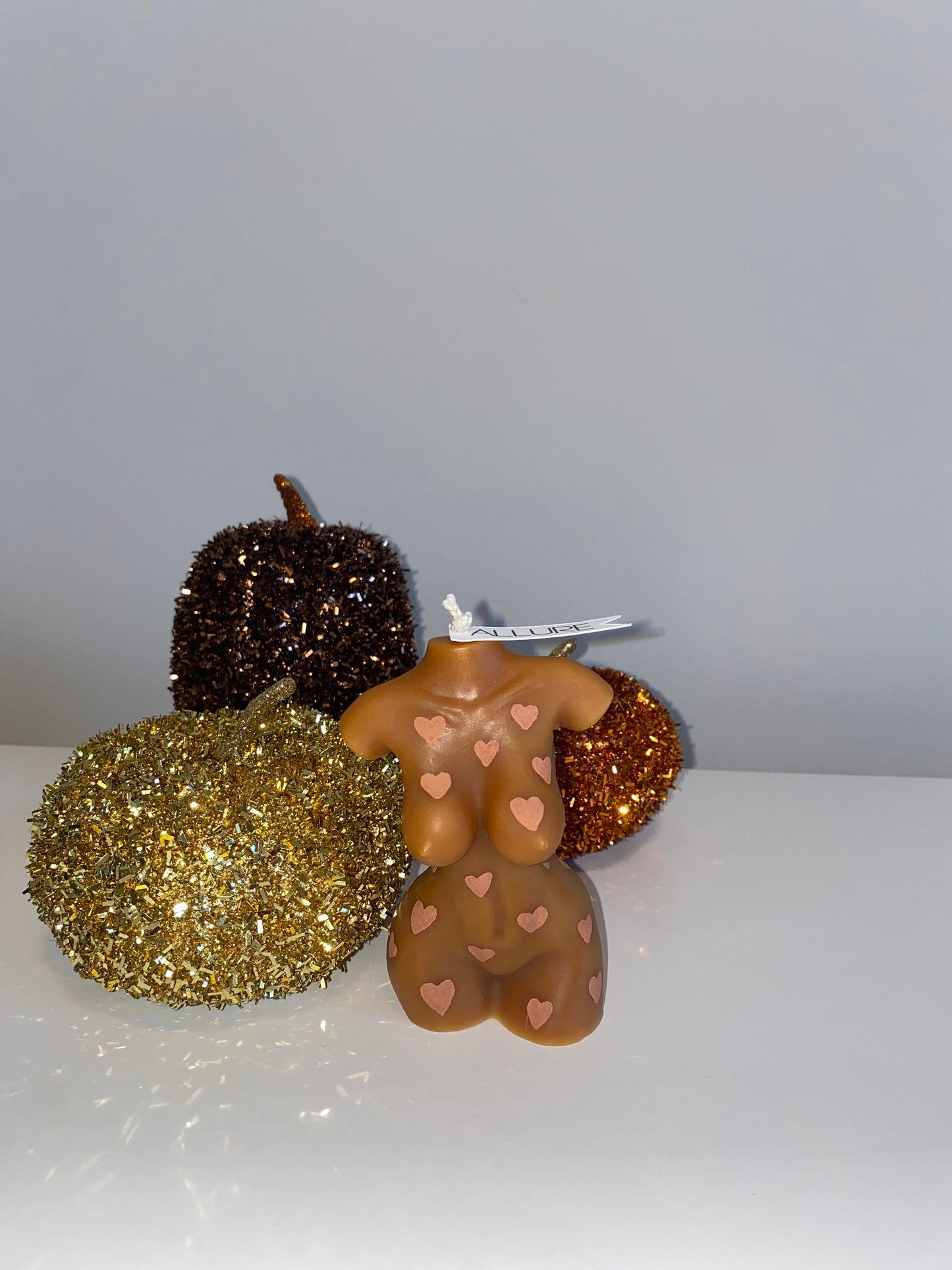 Hand Painted Autumn Love Heart Goddess Body Candle - Limited Edition