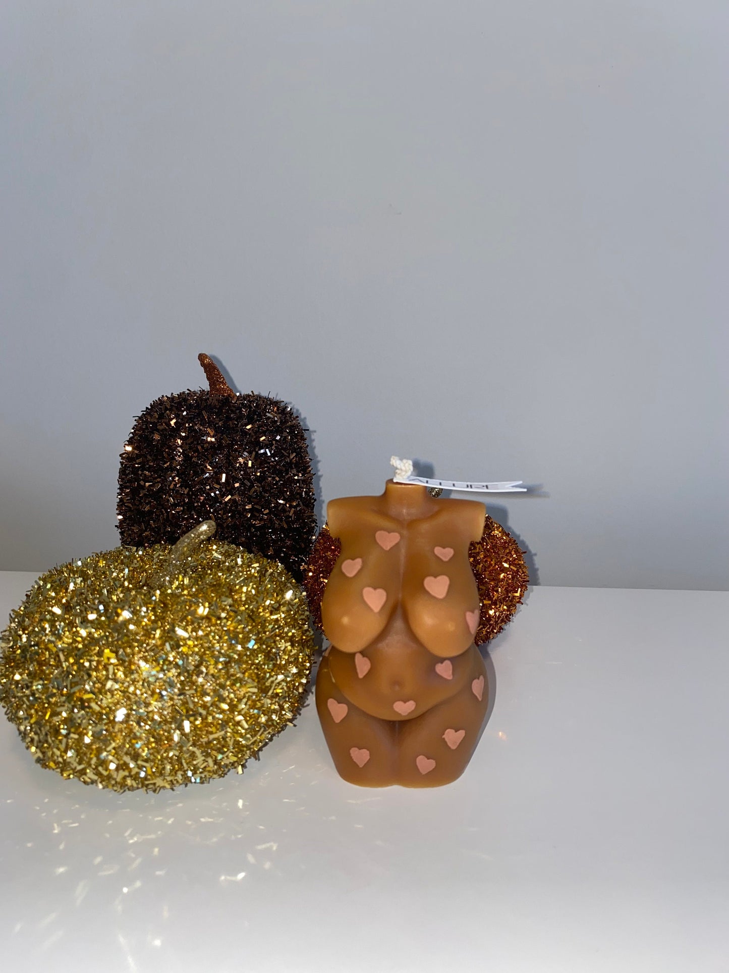 Hand Painted Autumn Love Heart Goddess Body Candle - Limited Edition
