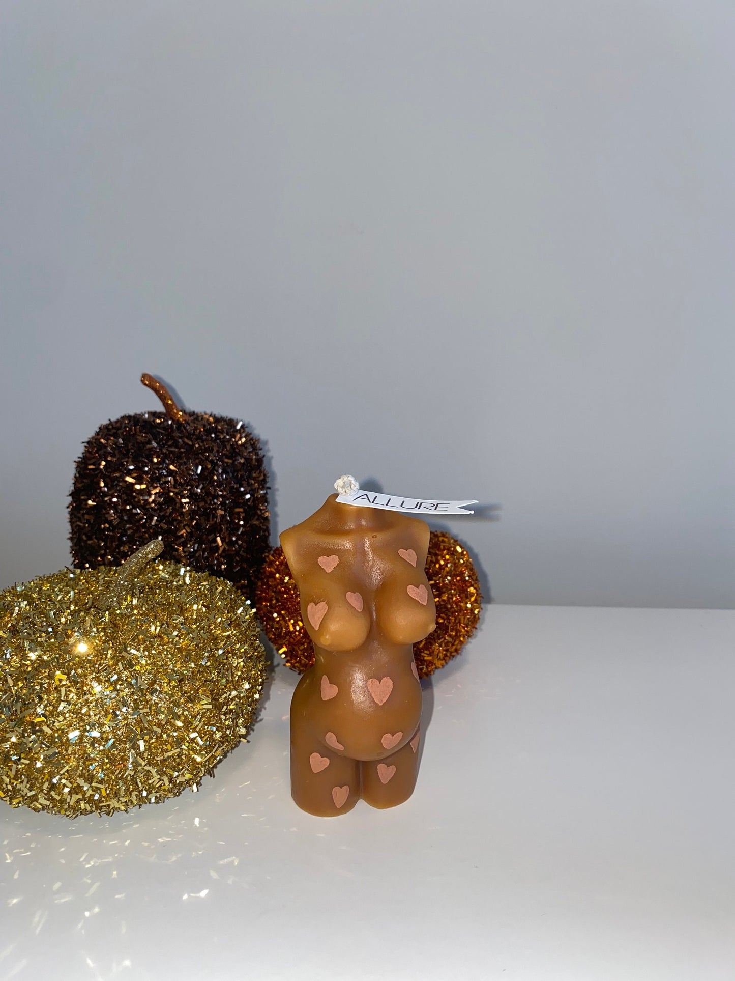Hand Painted Autumn Love Heart Goddess Body Candle - Limited Edition