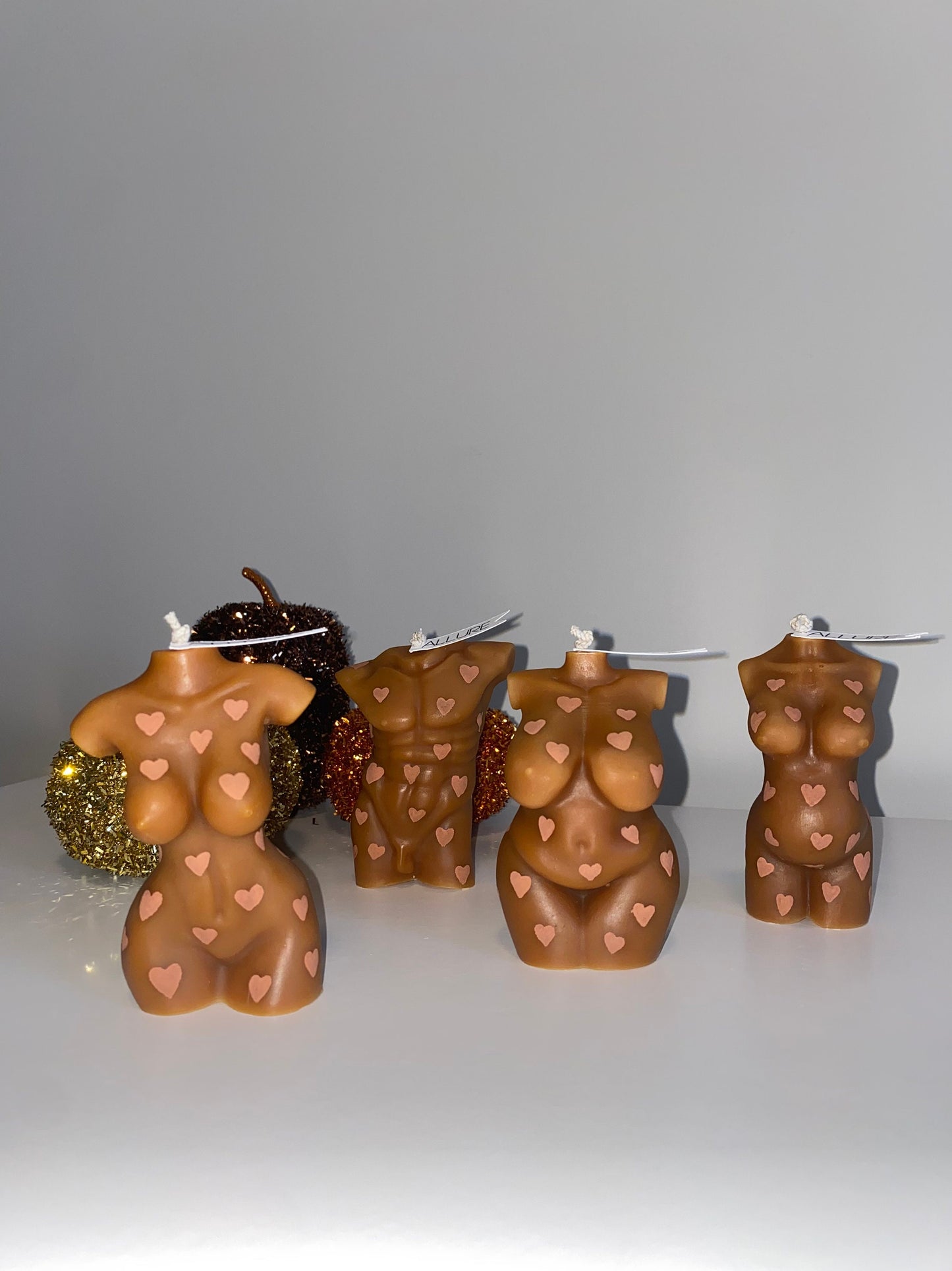 Hand Painted Autumn Love Heart Goddess Body Candle - Limited Edition