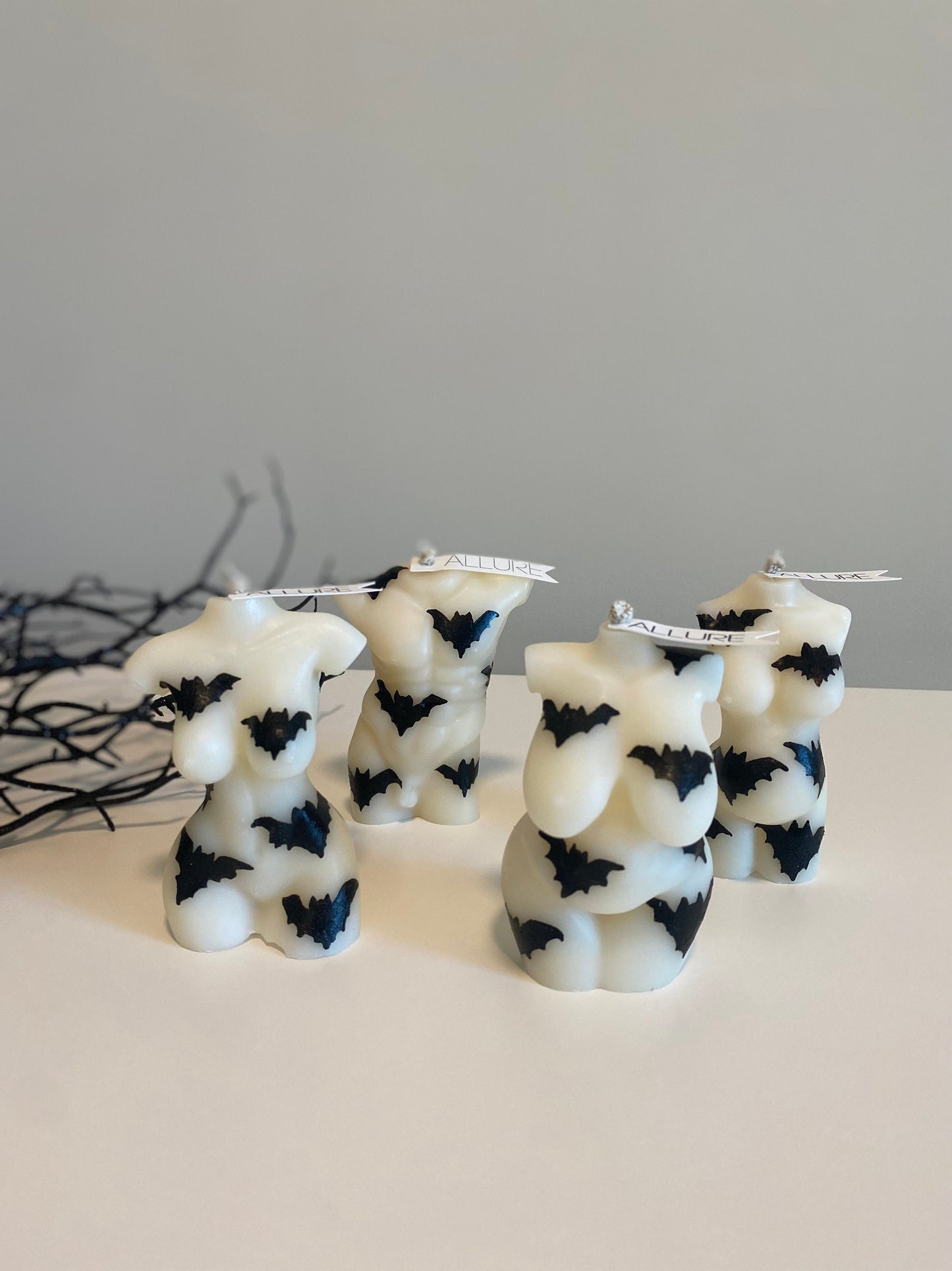 Hand Painted Bat Goddess Body Candle - Limited Edition