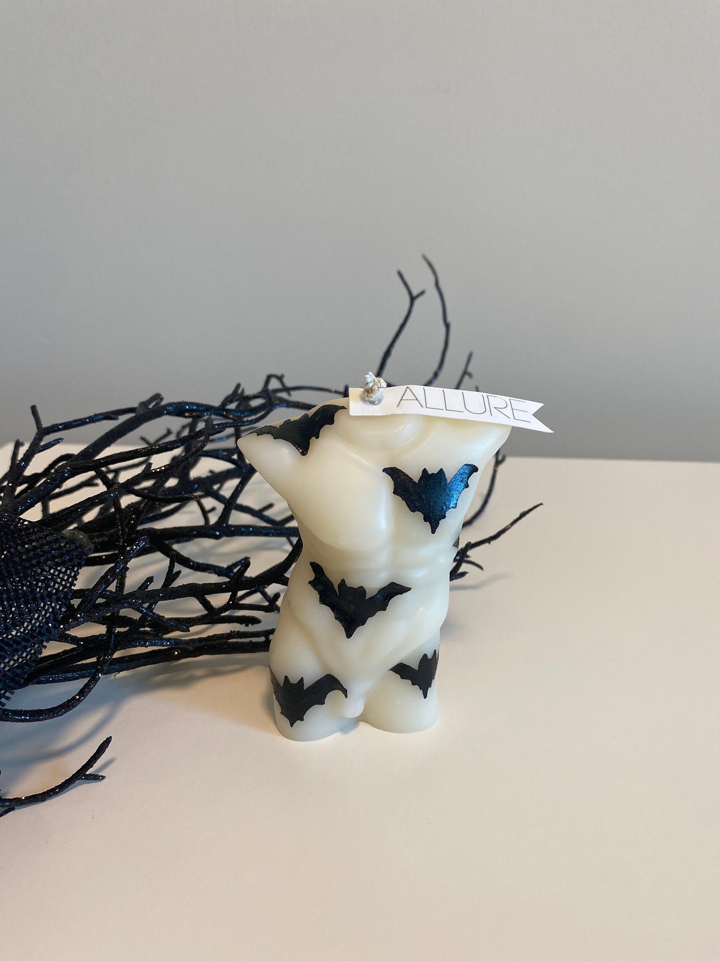 Hand Painted Bat Goddess Body Candle - Limited Edition