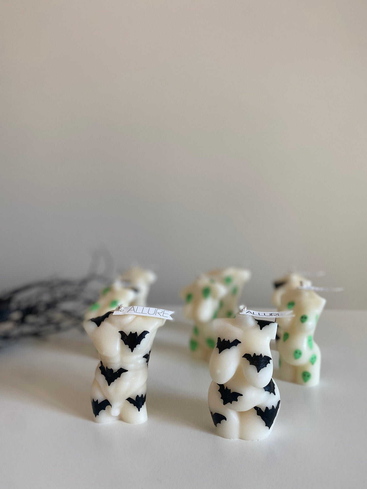 Hand Painted Bat Goddess Body Candle - Limited Edition