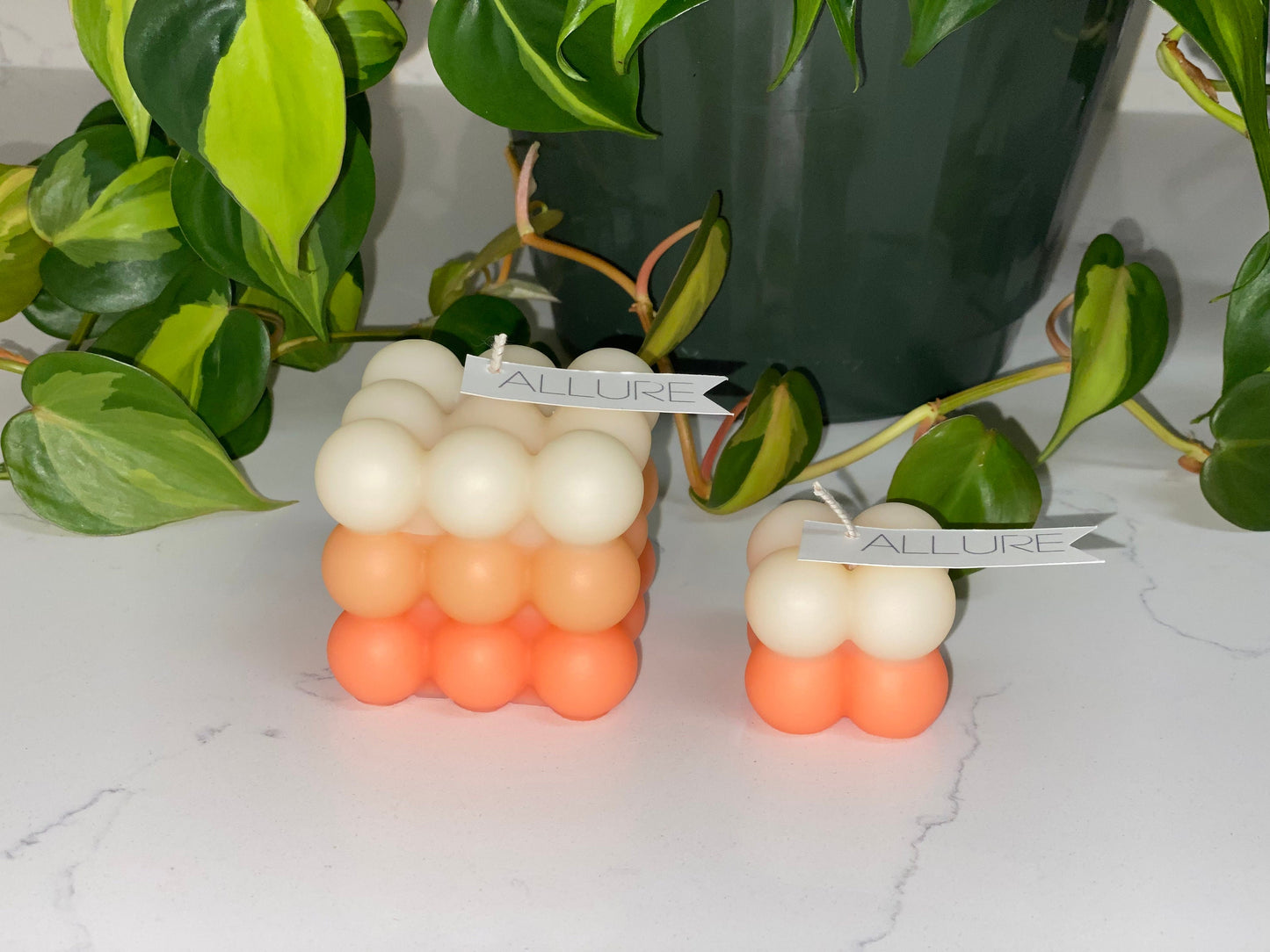 Ombré Bubble Cube Candle