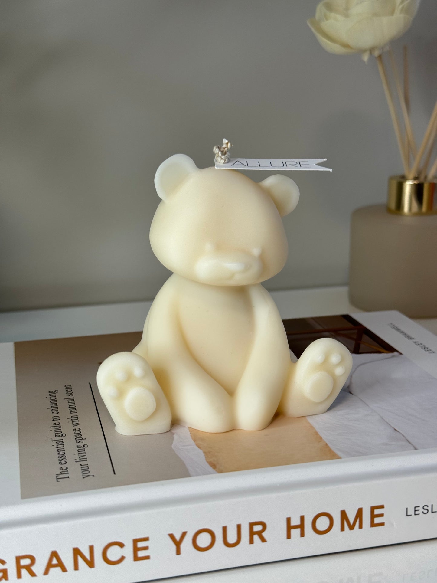 Sitting Teddy Candle