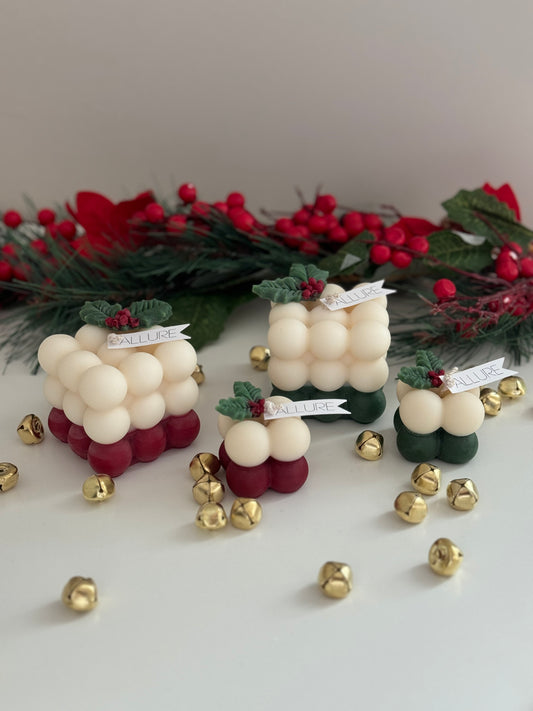 Christmas Bubble Cube Candle - Limited Edition