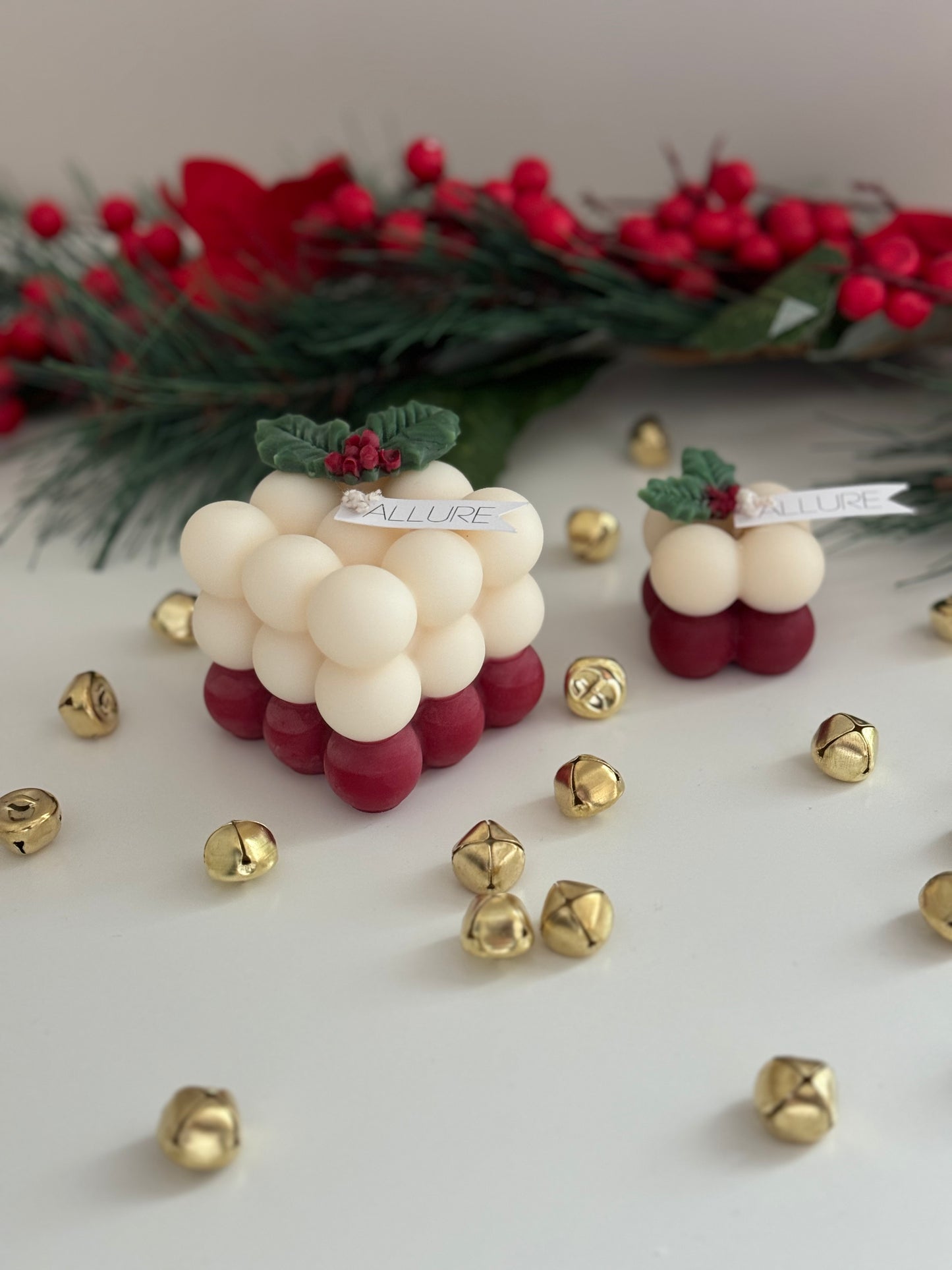 Christmas Bubble Cube Candle - Limited Edition