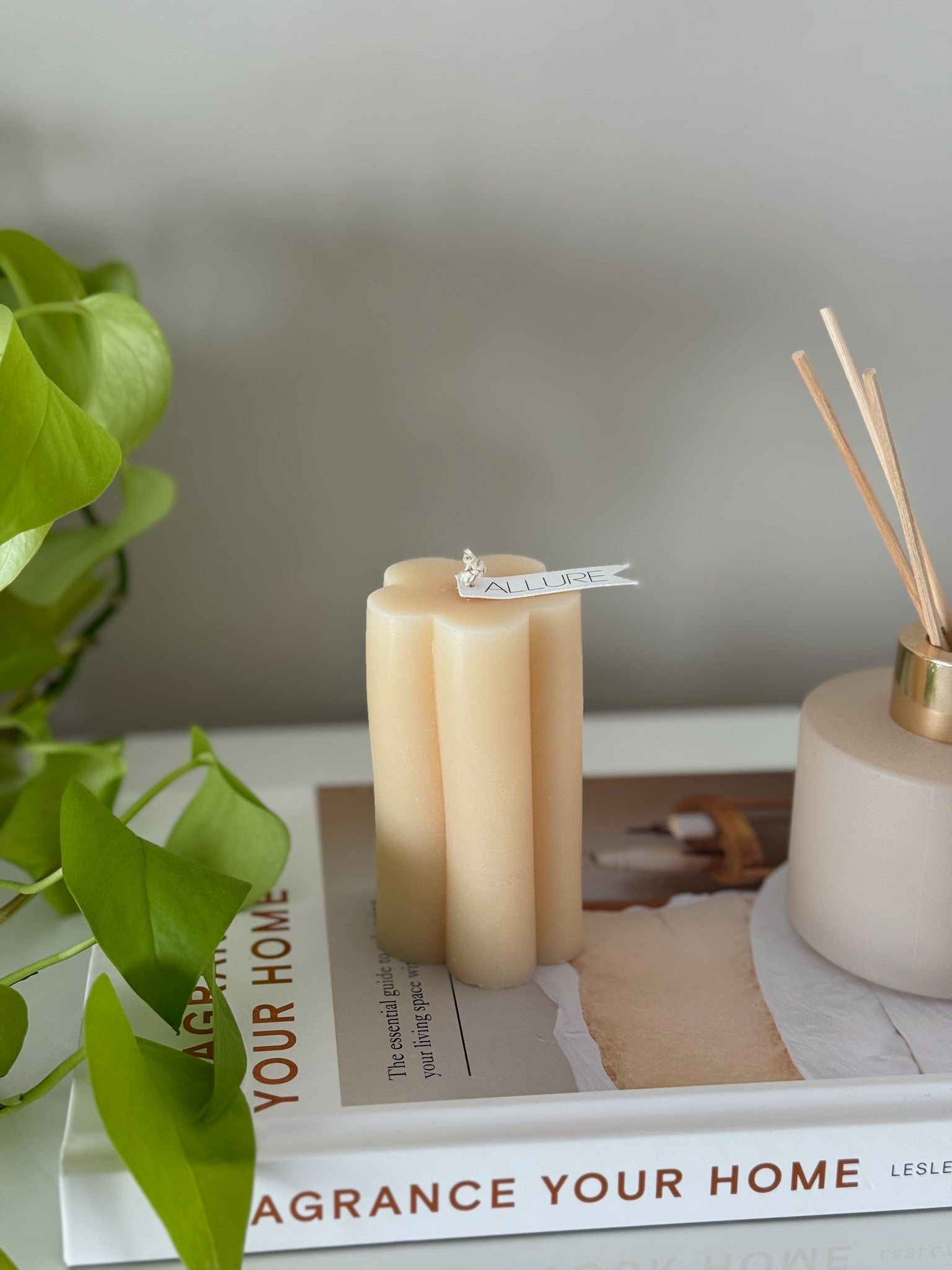 Floral Column Candle - Allure Wax Works