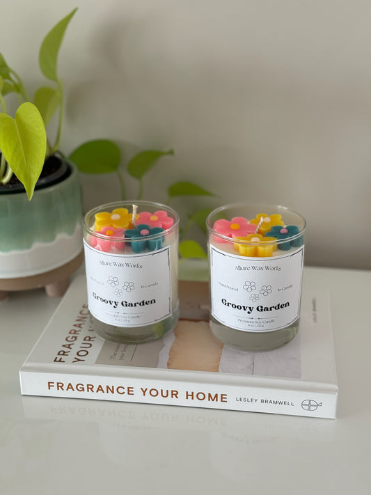Groovy Garden Container Candle - Allure Wax Works