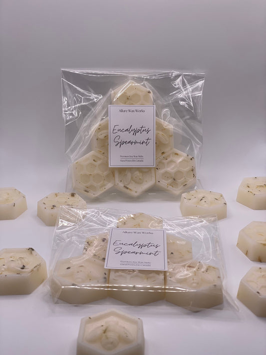 Eucalyptus Spearmint Honeycomb & Bees All Natural Soy Wax Melts | Bee Shaped Botanical Premium Wax Melts