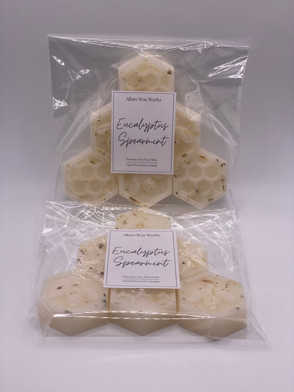Eucalyptus Spearmint Honeycomb & Bees All Natural Soy Wax Melts | Bee Shaped Botanical Premium Wax Melts