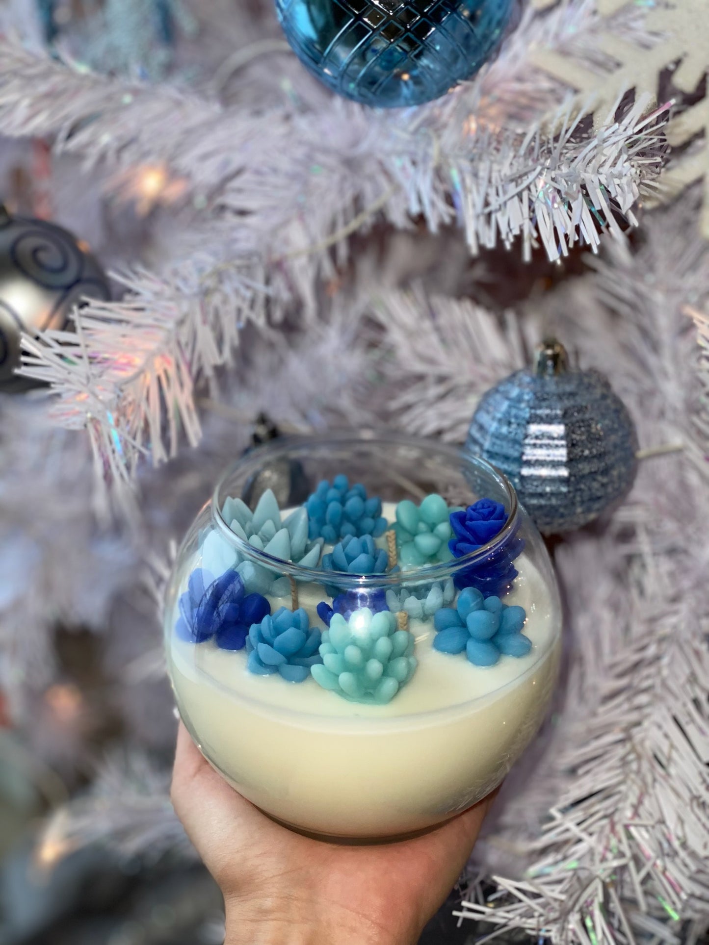 Winter Succulent Garden Candle - Limited Edition - Allure Wax Works