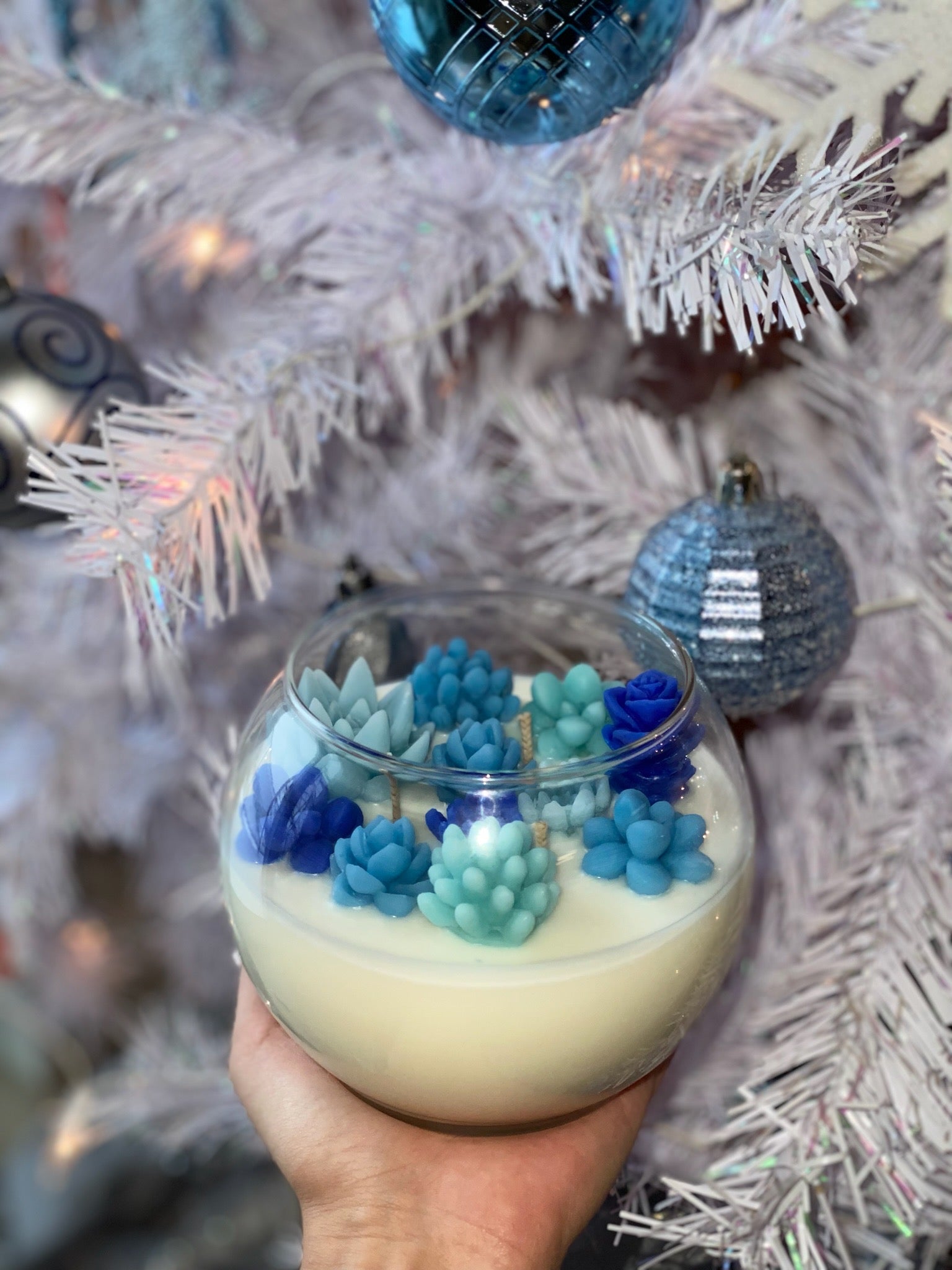 Winter Succulent Garden Candle - Limited Edition - Allure Wax Works