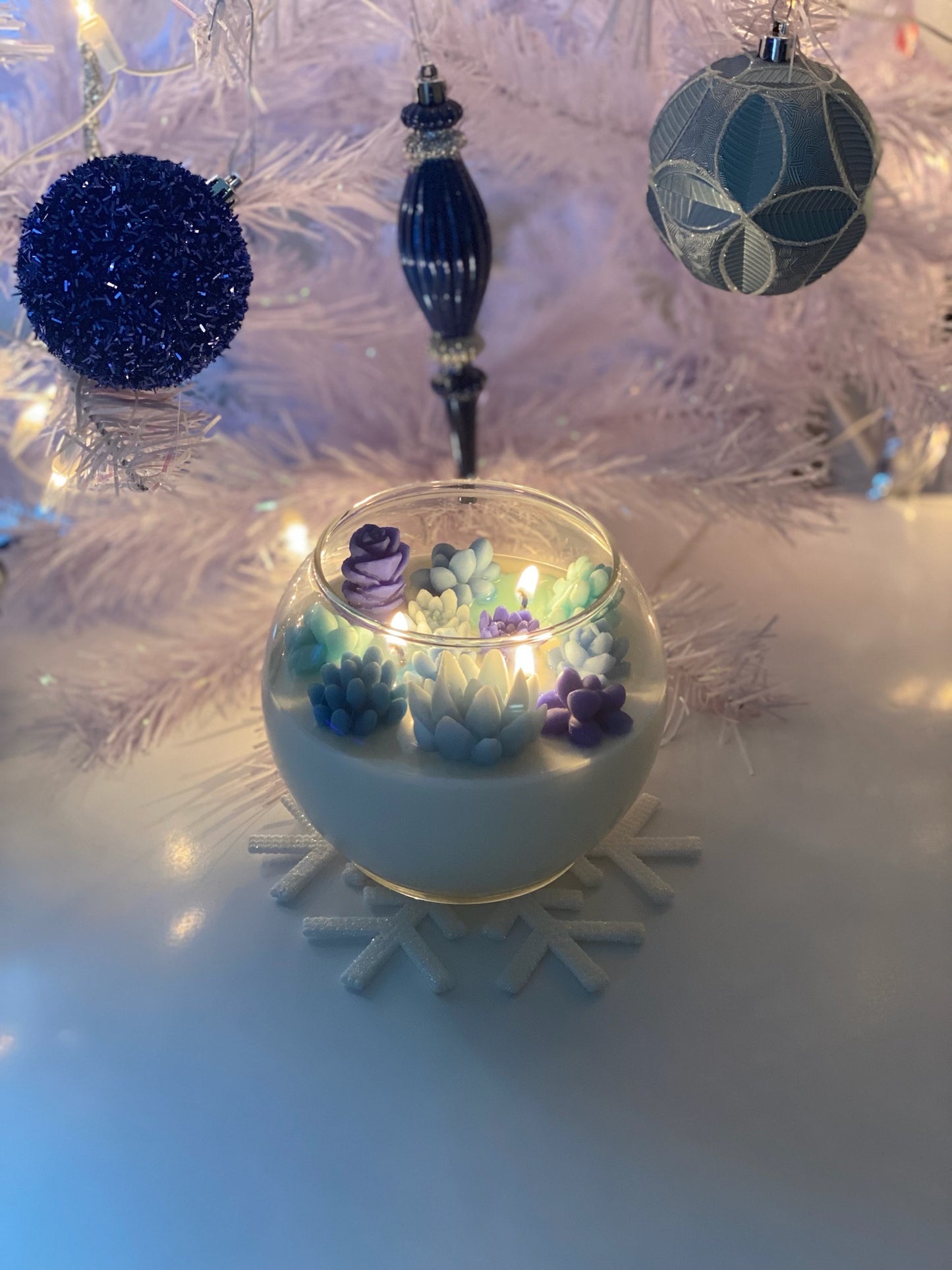 Winter Succulent Garden Candle - Limited Edition - Allure Wax Works