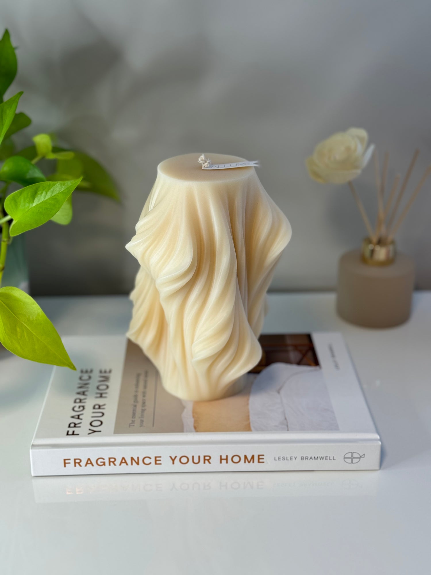 XL Wavy Pillar Candle - Allure Wax Works