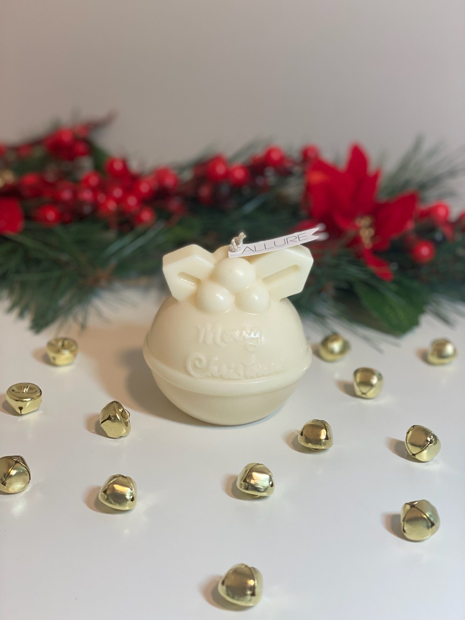 Merry Christmas Bell Candle - Limited Edition - Allure Wax Works