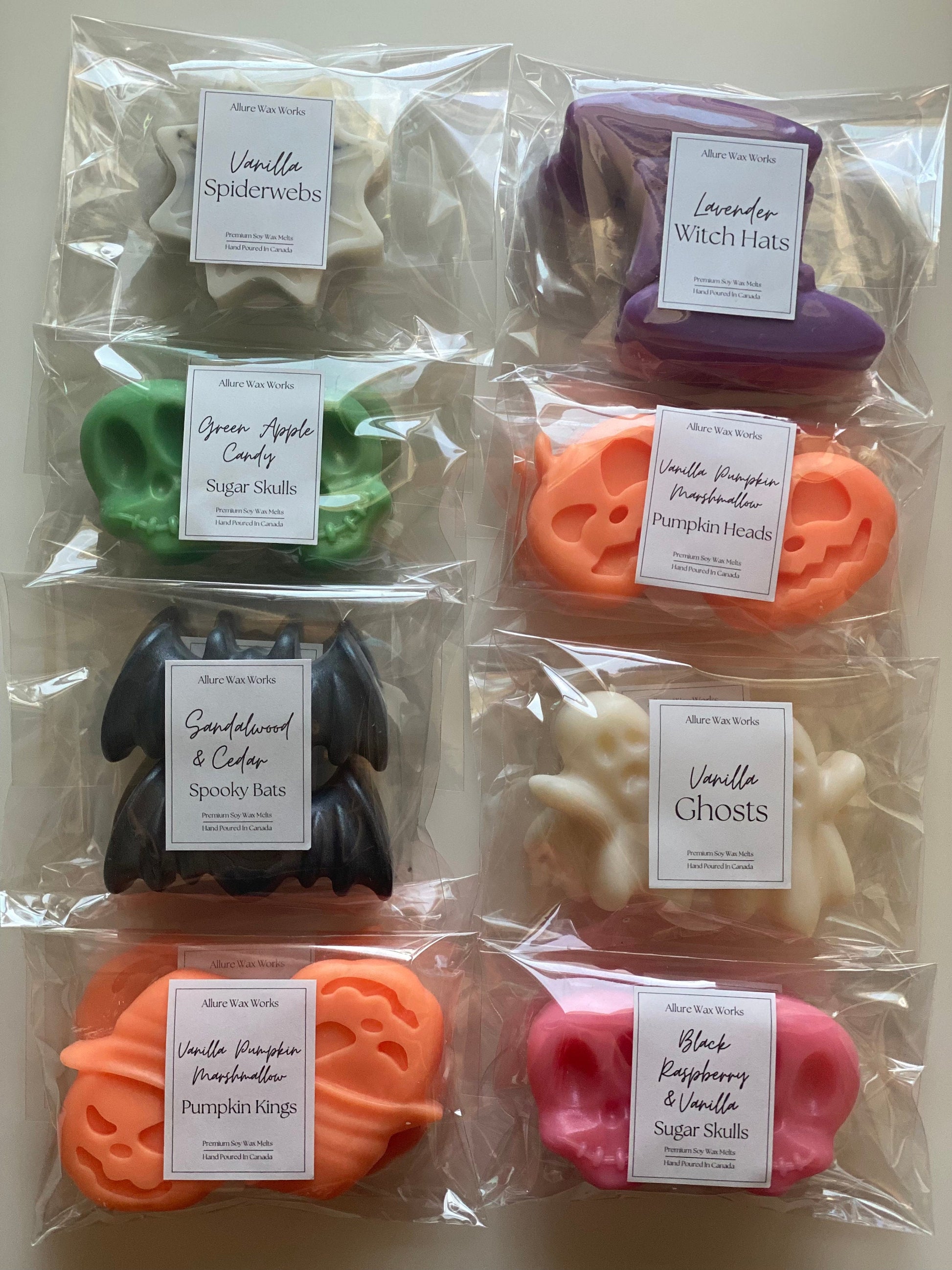 Large Vanilla Ghosts All Natural Soy Wax Melts | Halloween Ghost Shaped Premium Wax Melts