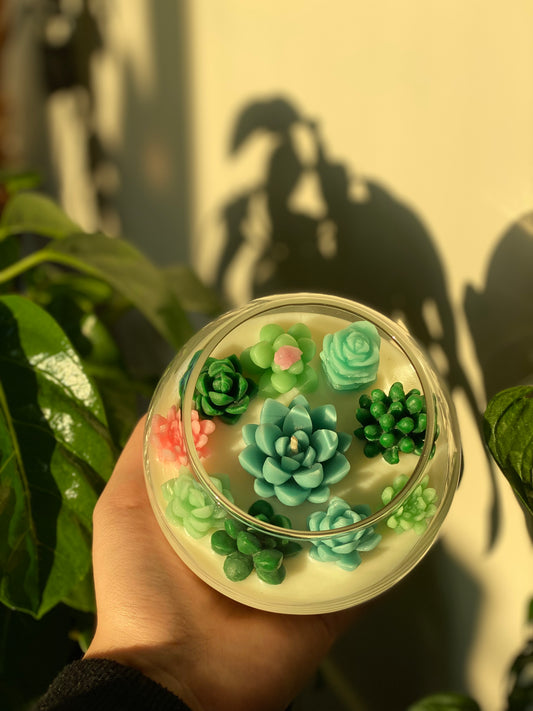 Succulent Garden Candle