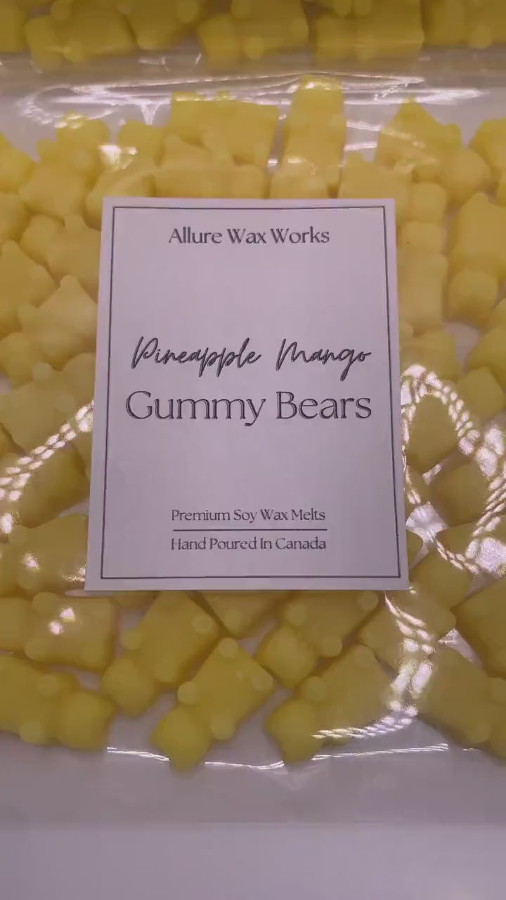 Pineapple Mango Gummy Bears All Natural Soy Wax Melts | Gummy Bear Shaped Food Premium Wax Melt