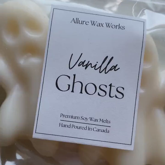 Large Vanilla Ghosts All Natural Soy Wax Melts | Halloween Ghost Shaped Premium Wax Melts