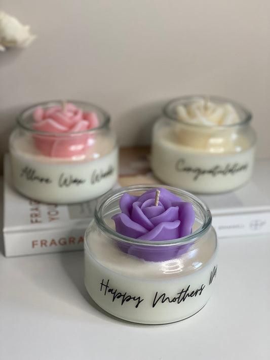 Rose Blossom Bloom Candle