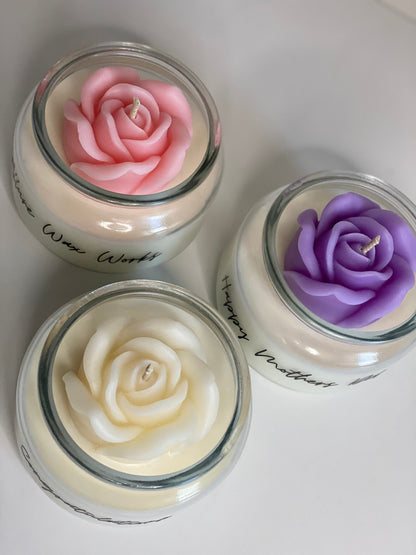 Rose Blossom Bloom Candle