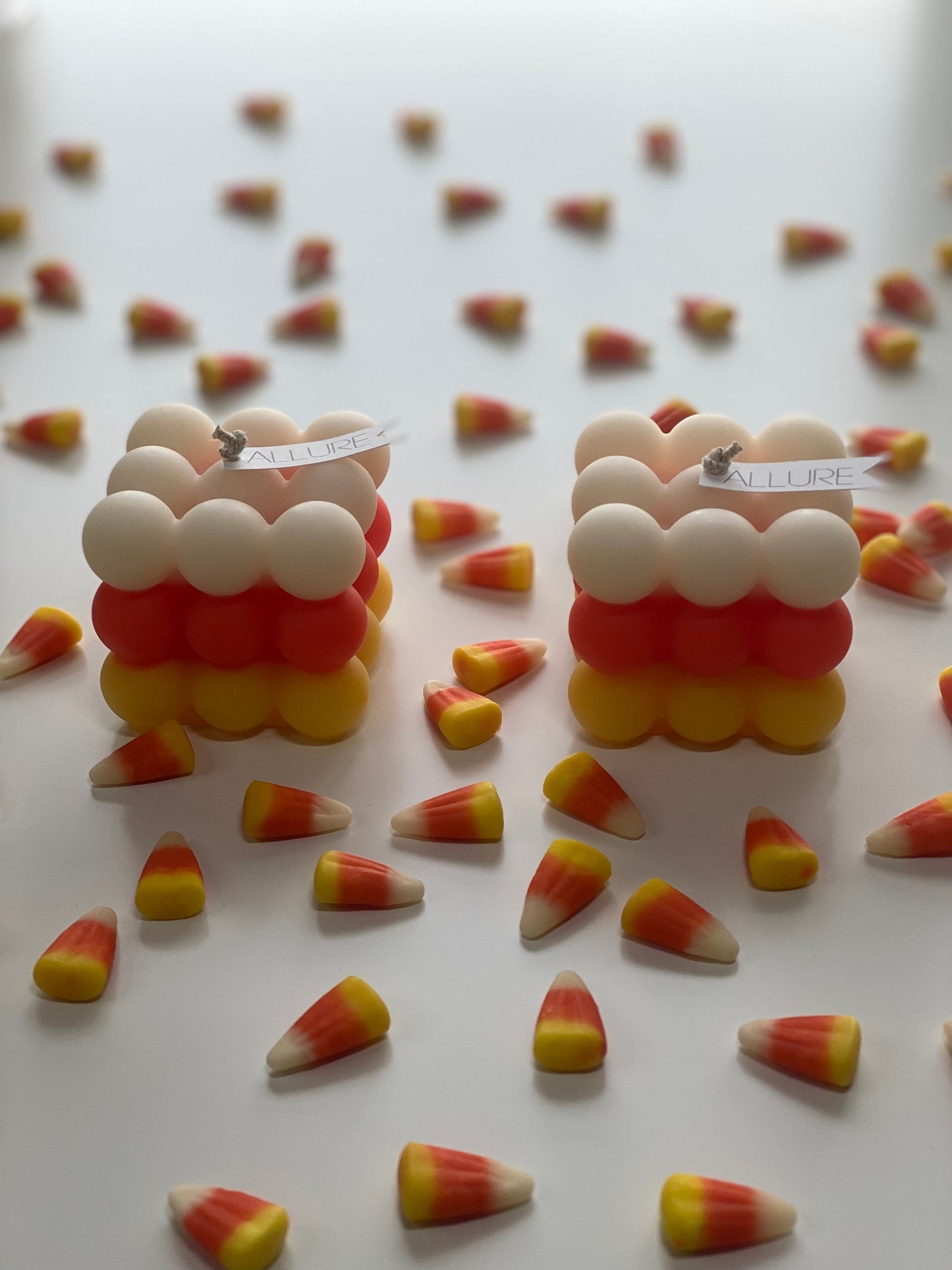 Candy Corn Bubble Cube Candle - Limited Edition