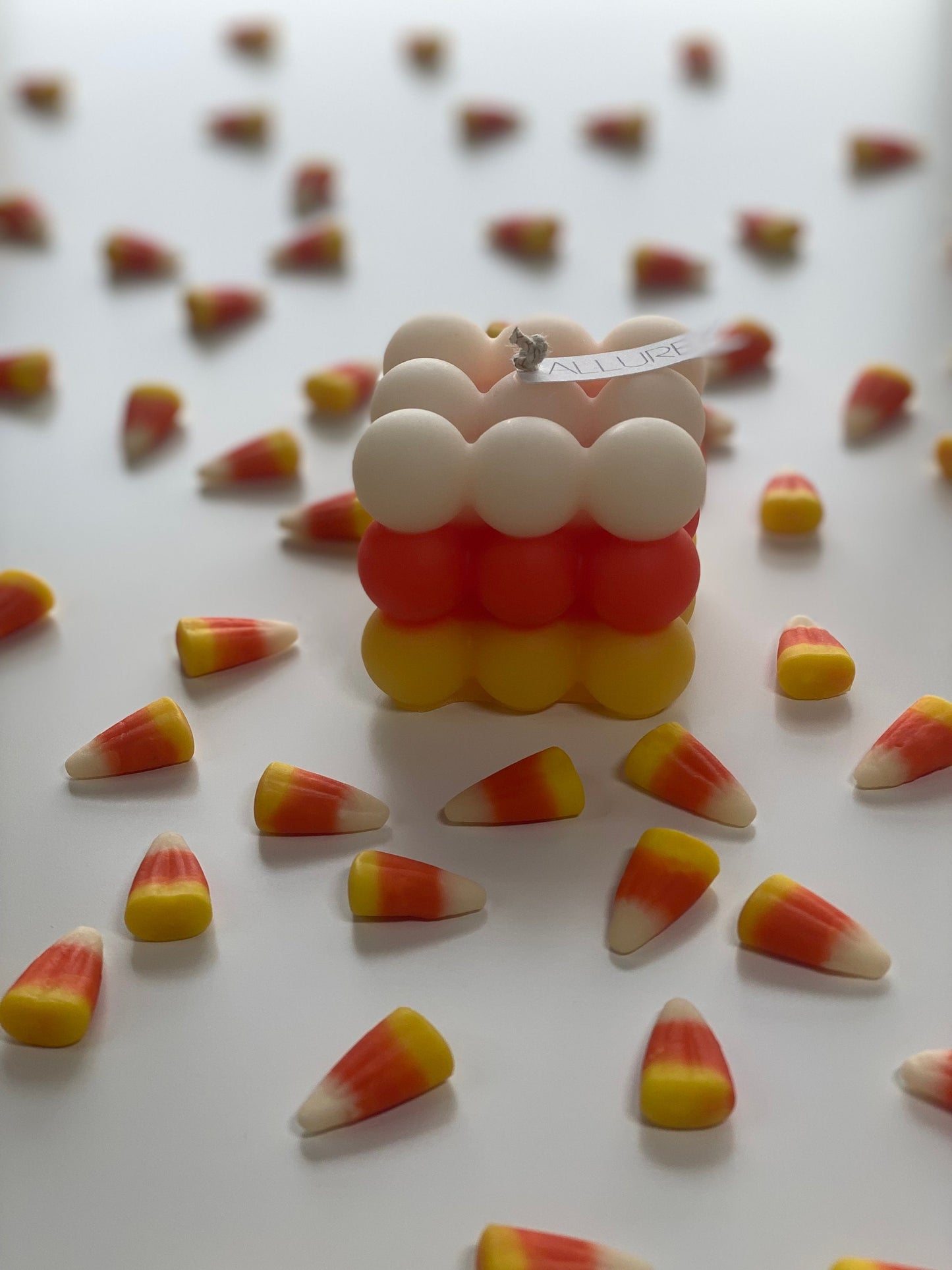 Candy Corn Bubble Cube Candle - Limited Edition