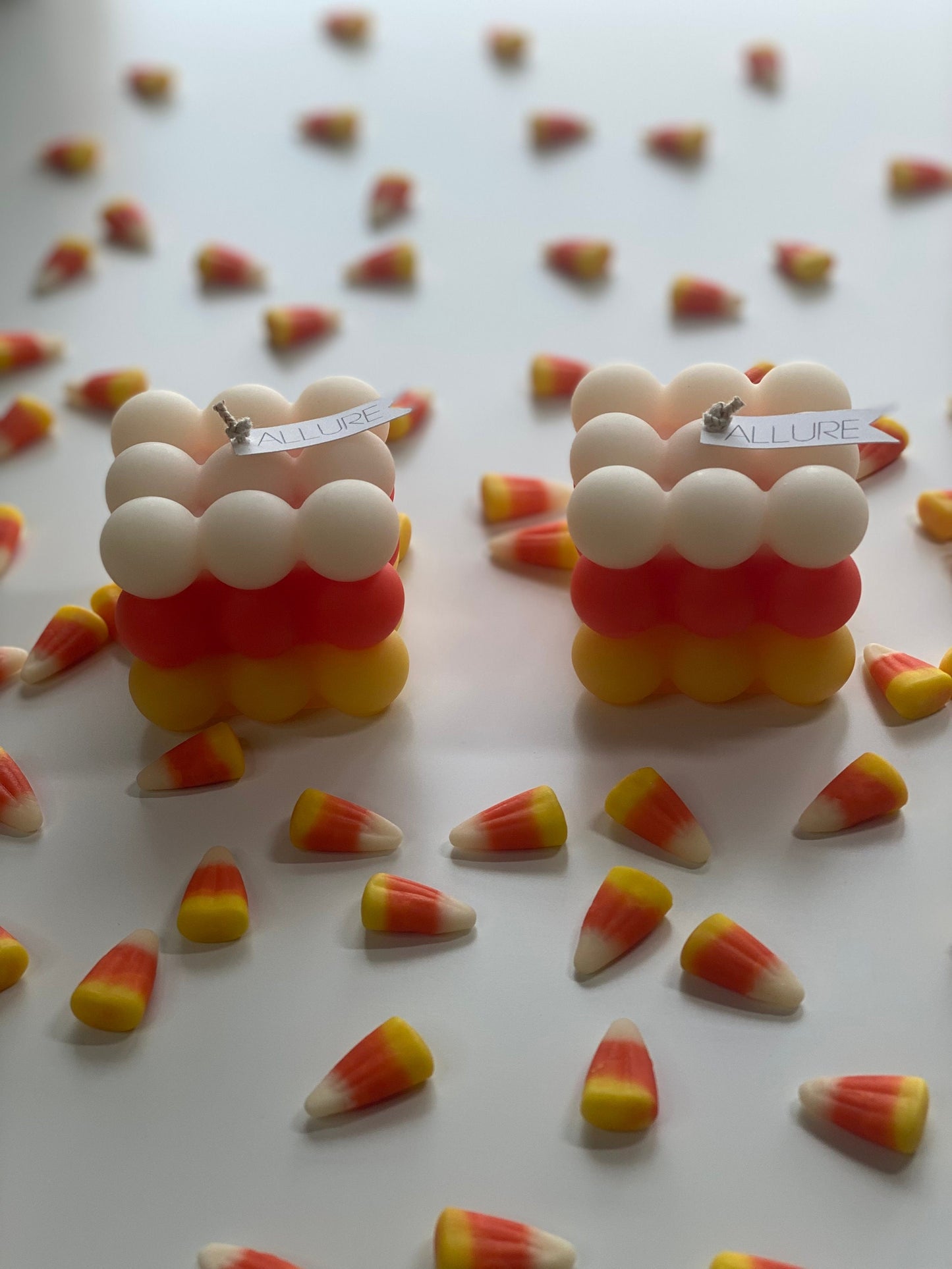 Candy Corn Bubble Cube Candle - Limited Edition