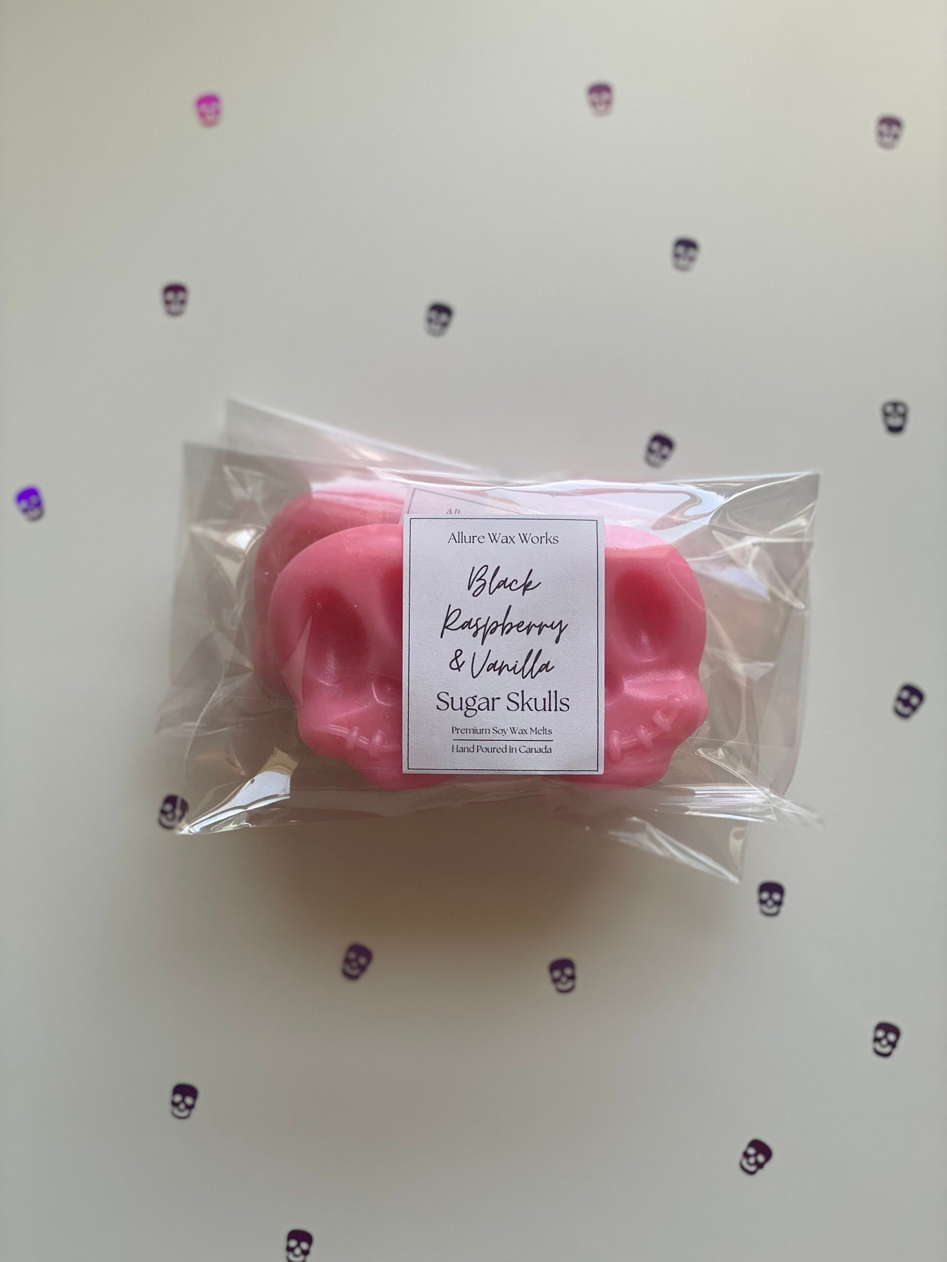 Large Black Raspberry & Vanilla Sugar Skull Wax Melts - Limited Edition