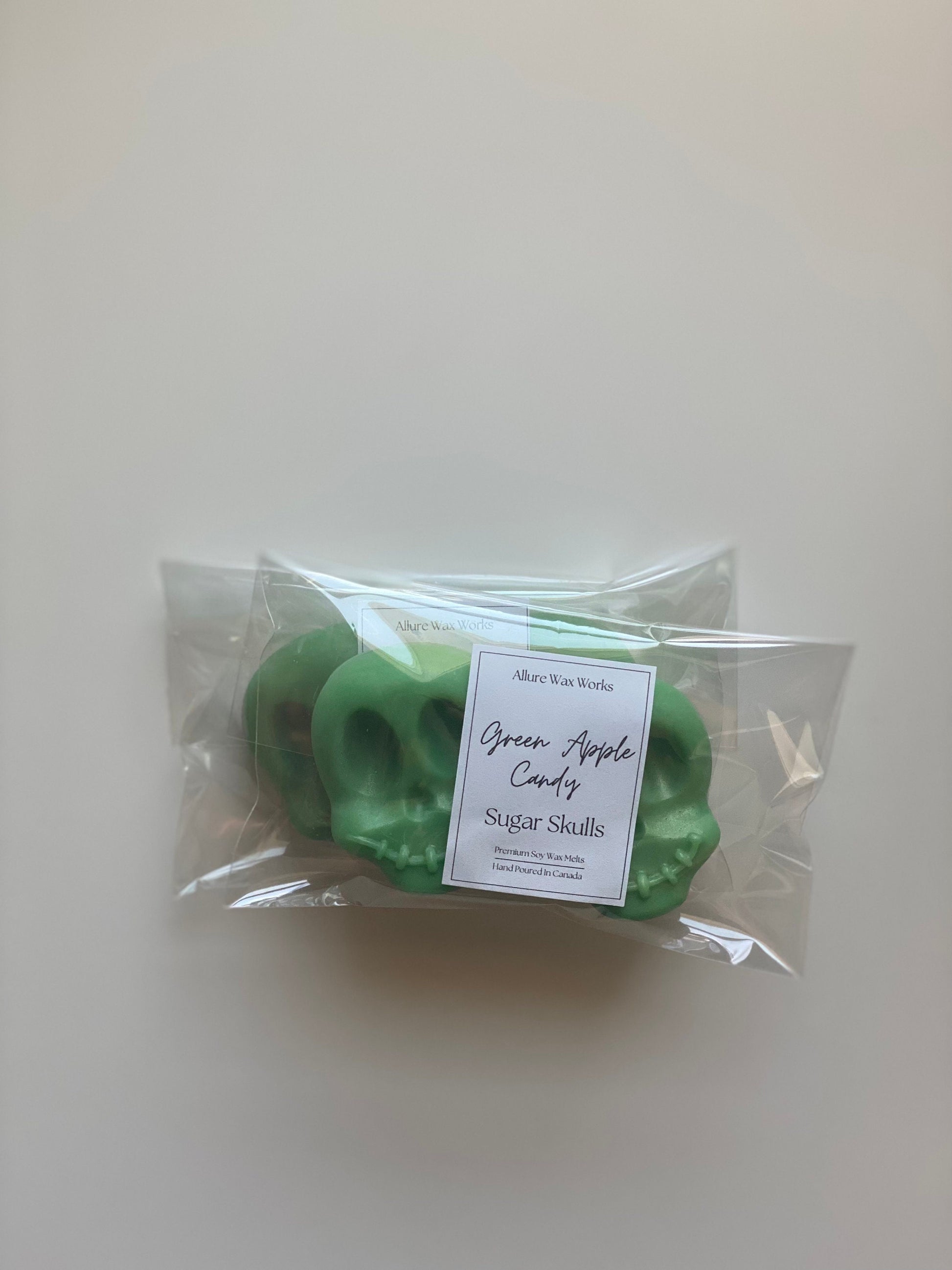 Large Green Apple Candy Sugar Skull Wax Melts - Limited Edition