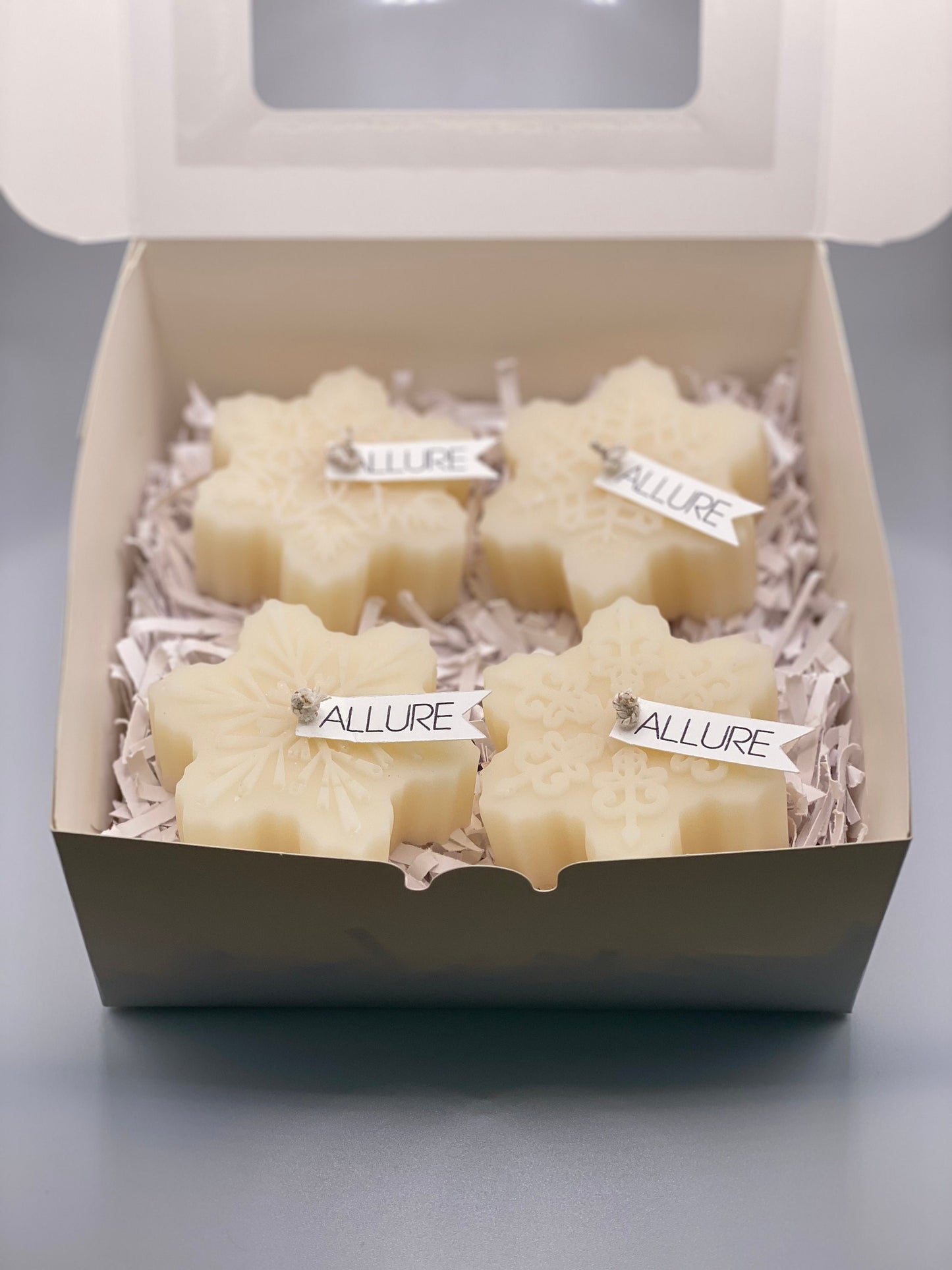 Winter Snowflake Candles