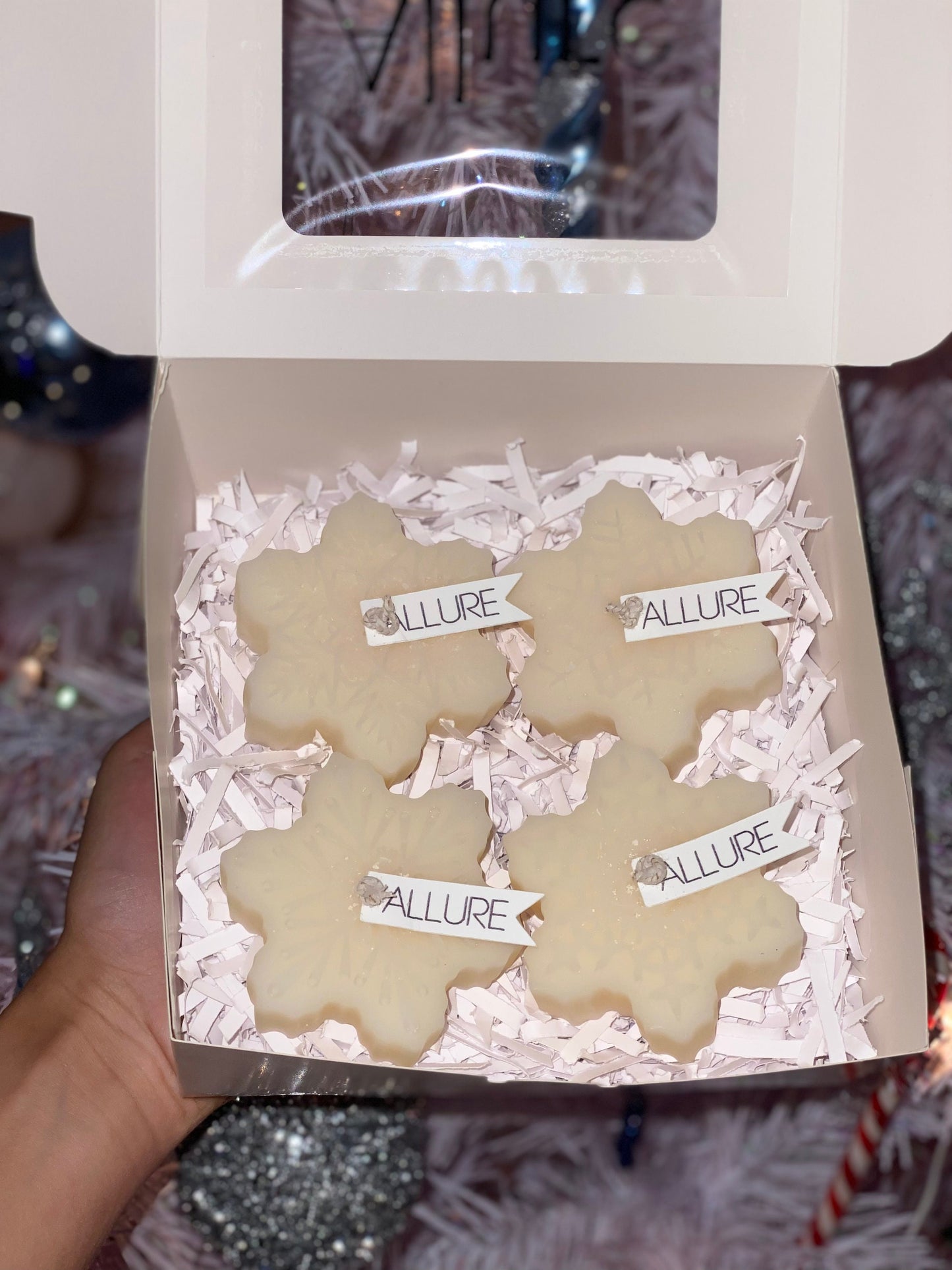 Winter Snowflake Candles