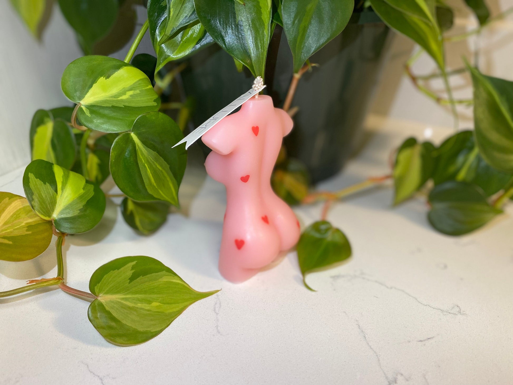 Hand-Painted Love Heart Goddess Body Candle