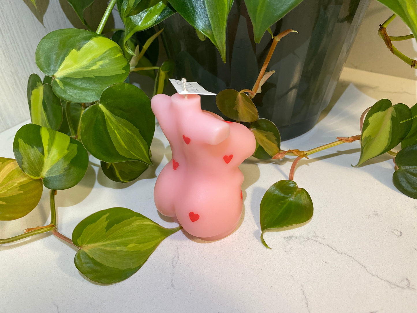 Hand-Painted Love Heart Goddess Body Candle