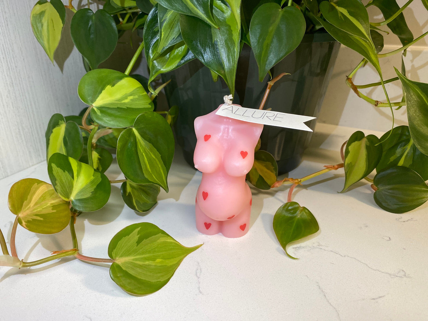 Hand-Painted Love Heart Goddess Body Candle