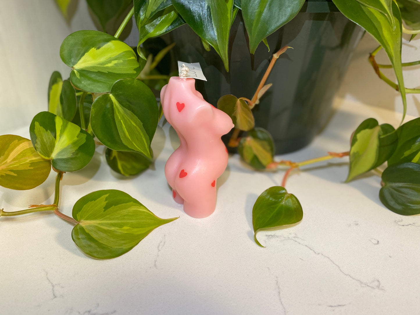 Hand-Painted Love Heart Goddess Body Candle