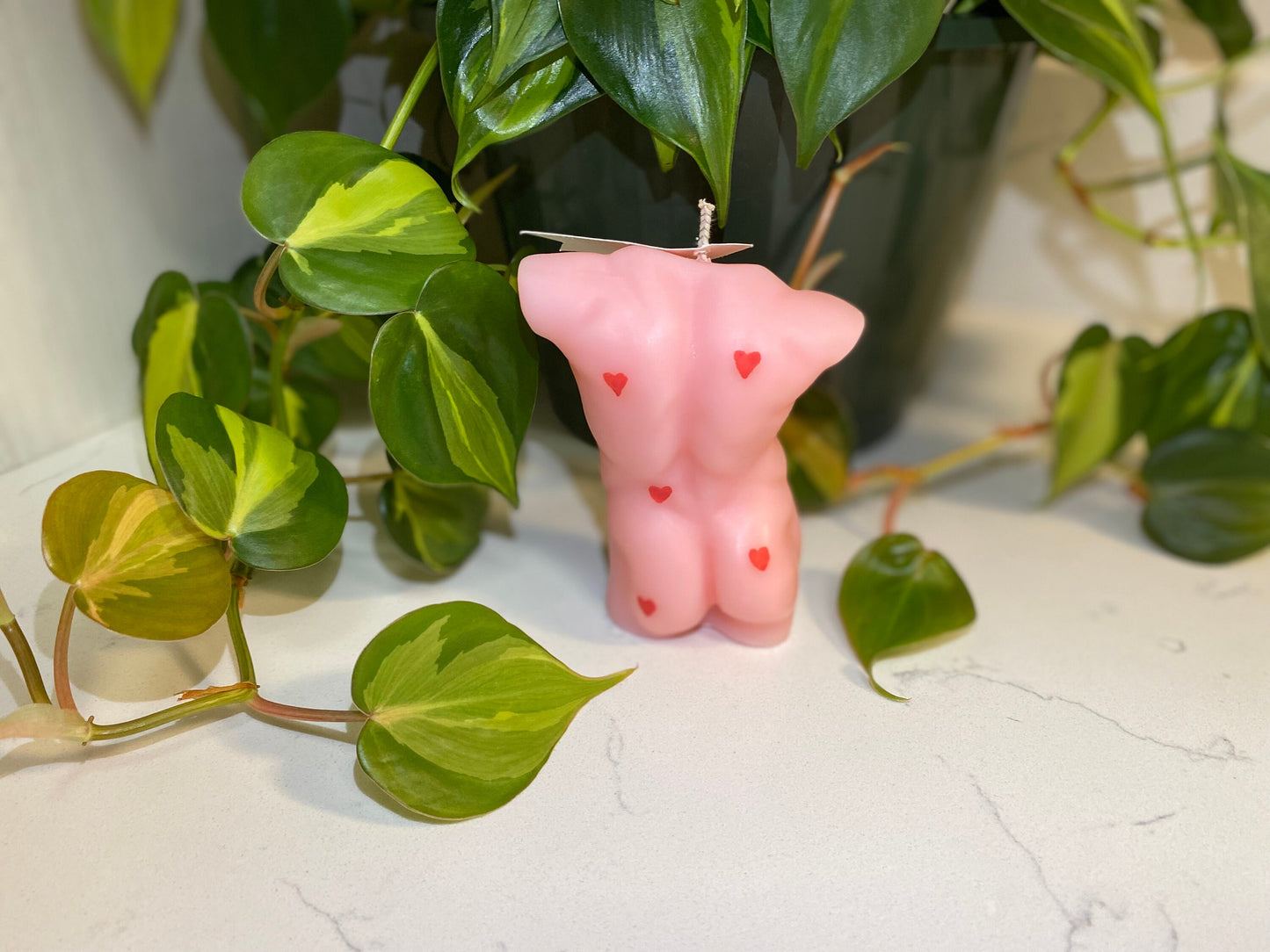 Hand-Painted Love Heart Goddess Body Candle