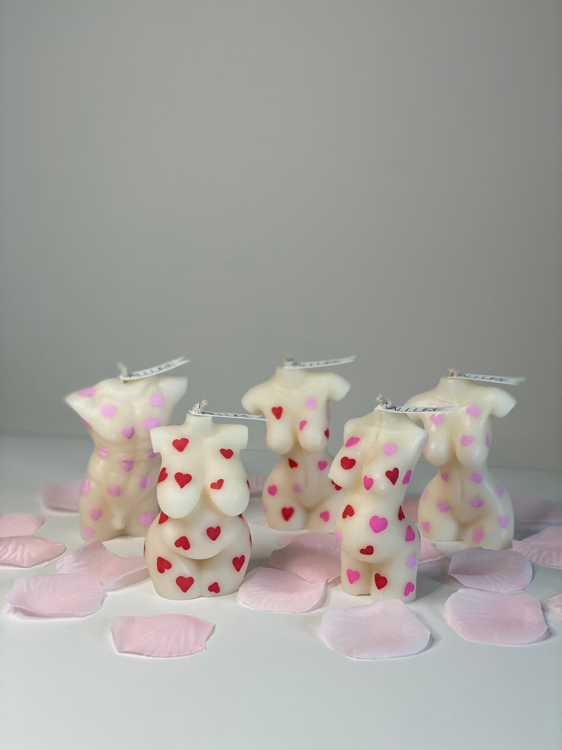 Hand-Painted Love Heart Goddess Body Candle